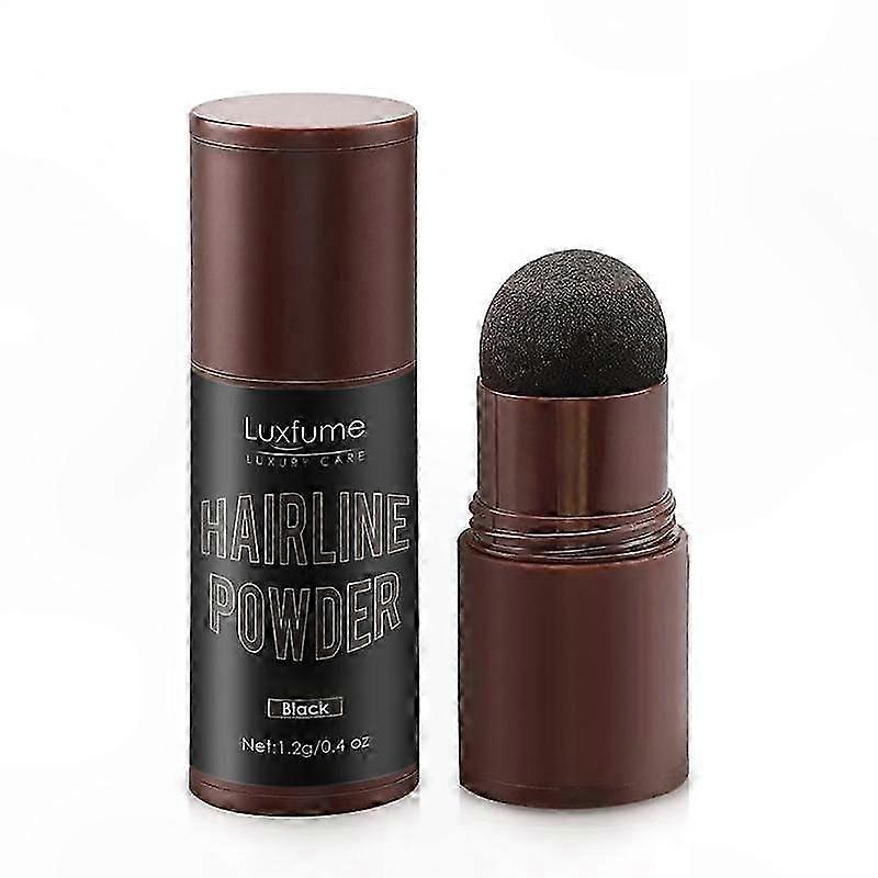 Waterproof Hair Shadow Stick with Black & Brown Powder for Edge and Eyebrow Coverage