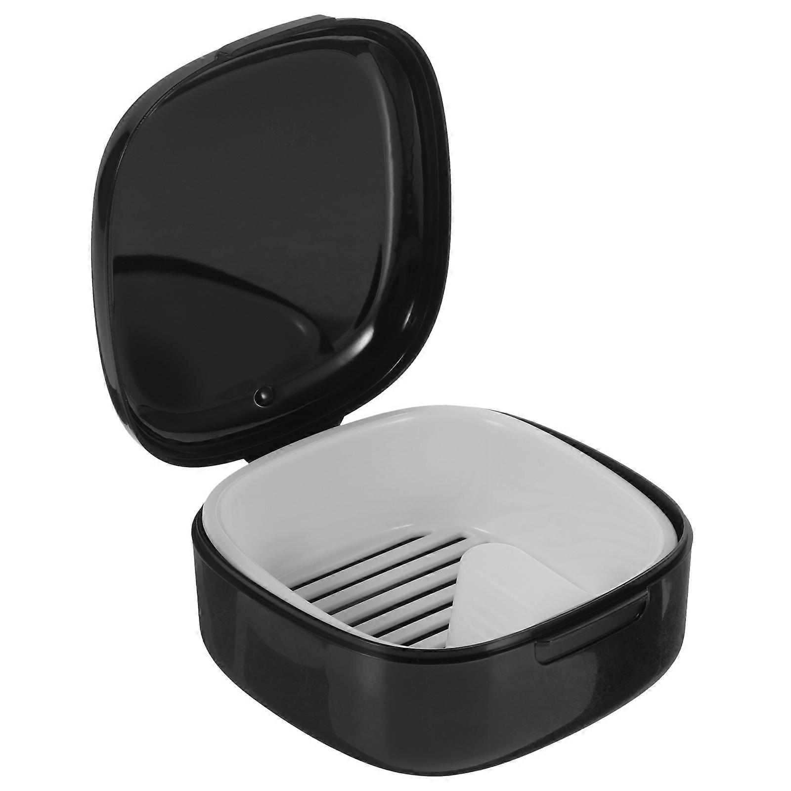 Portable Retainer Case for Daily Use Made of Strong Durable PP Material Black 3 5 x 2 8 x 1 6 Inches