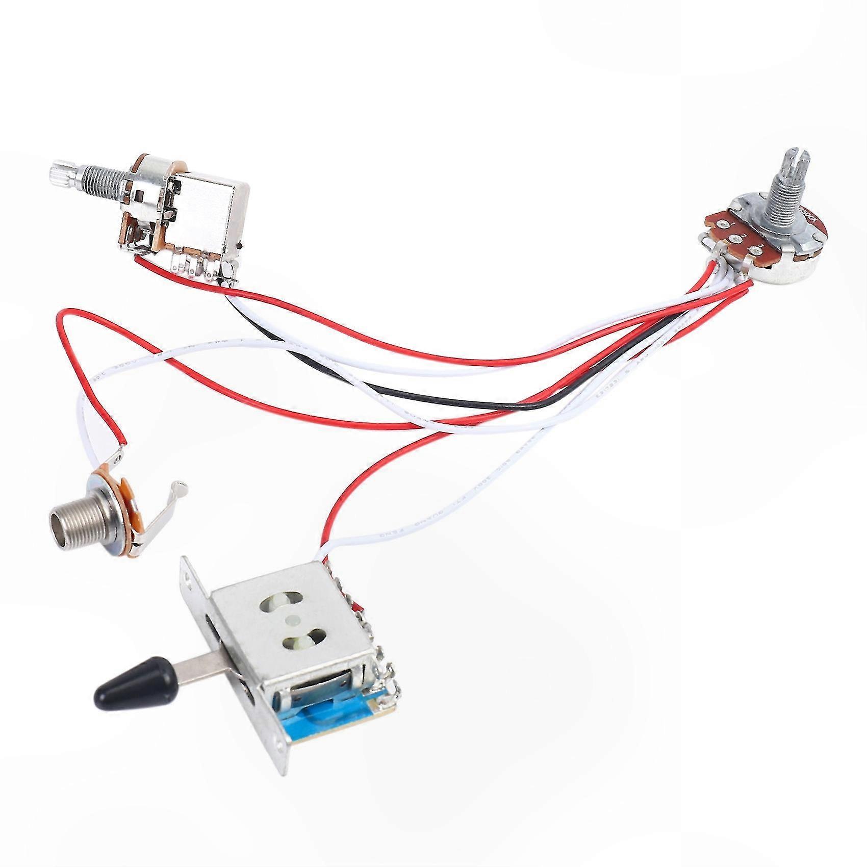 Guitar Electronics Kit with Volume and Tone Controls, 3-Way Toggle Switch, 500K Potentiometers