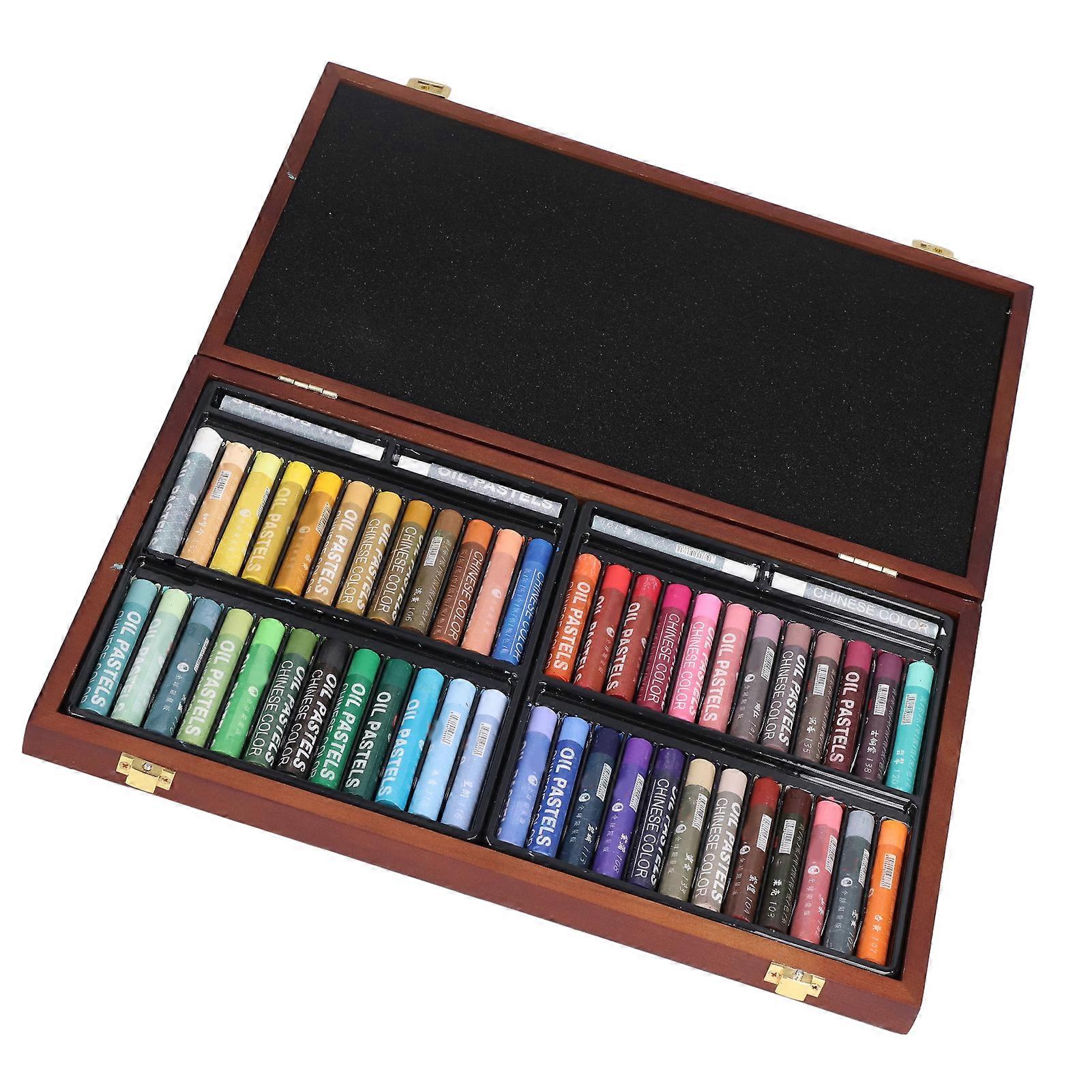 52pcs Oil Pastels 48 Colors Soft Touch Glossy Set for Art
