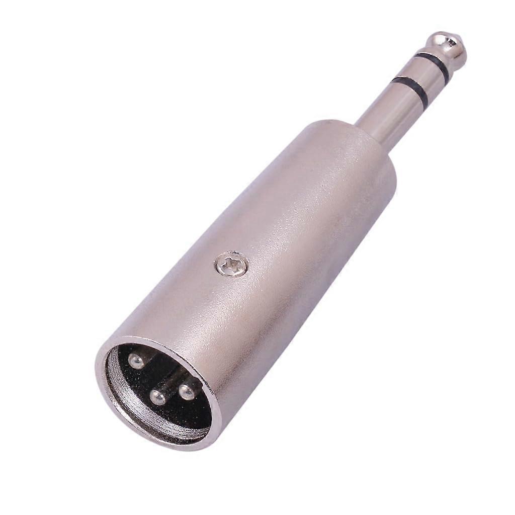 1/4in Male TRS to XLR Male Adapter, 6.35mm Balanced Audio Coupler for Mixer, Gender Change Connector