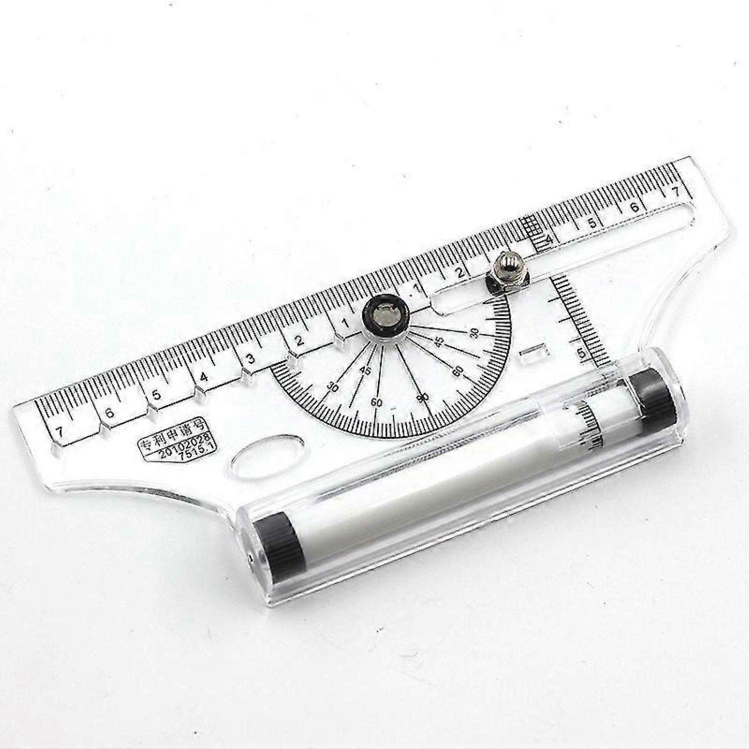 Multifunctional Drawing Ruler Portable Universal Parallel Ruler Practical Measuring Tool For School -HK908