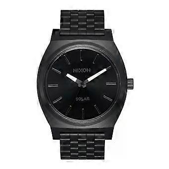 Nixon Time Teller Solar All Black / White (A1369-756)