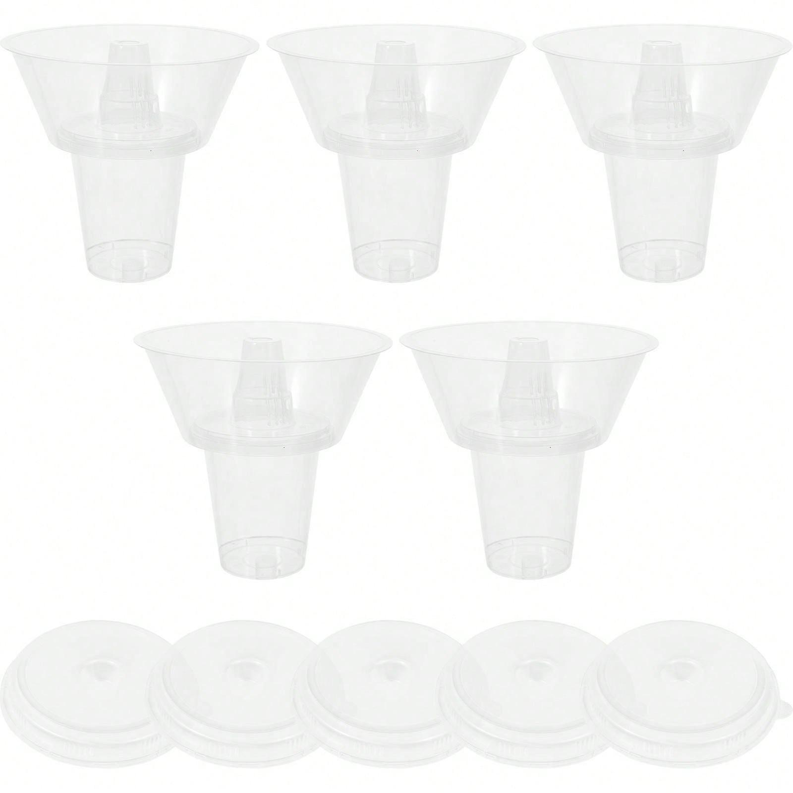Beverage Cup And Snacks Holder Novel Shape Large Opening For All Users 19X16.5X16.5CM Portable 5 Sets