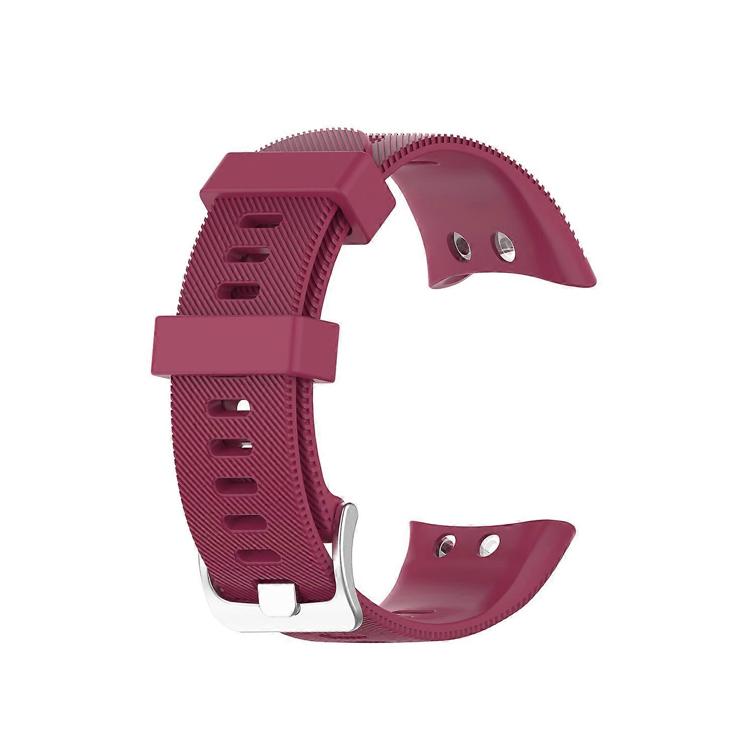 Silicone Strap Replacement Watchband for Garmin Forerunner 45/45S - Wine Red