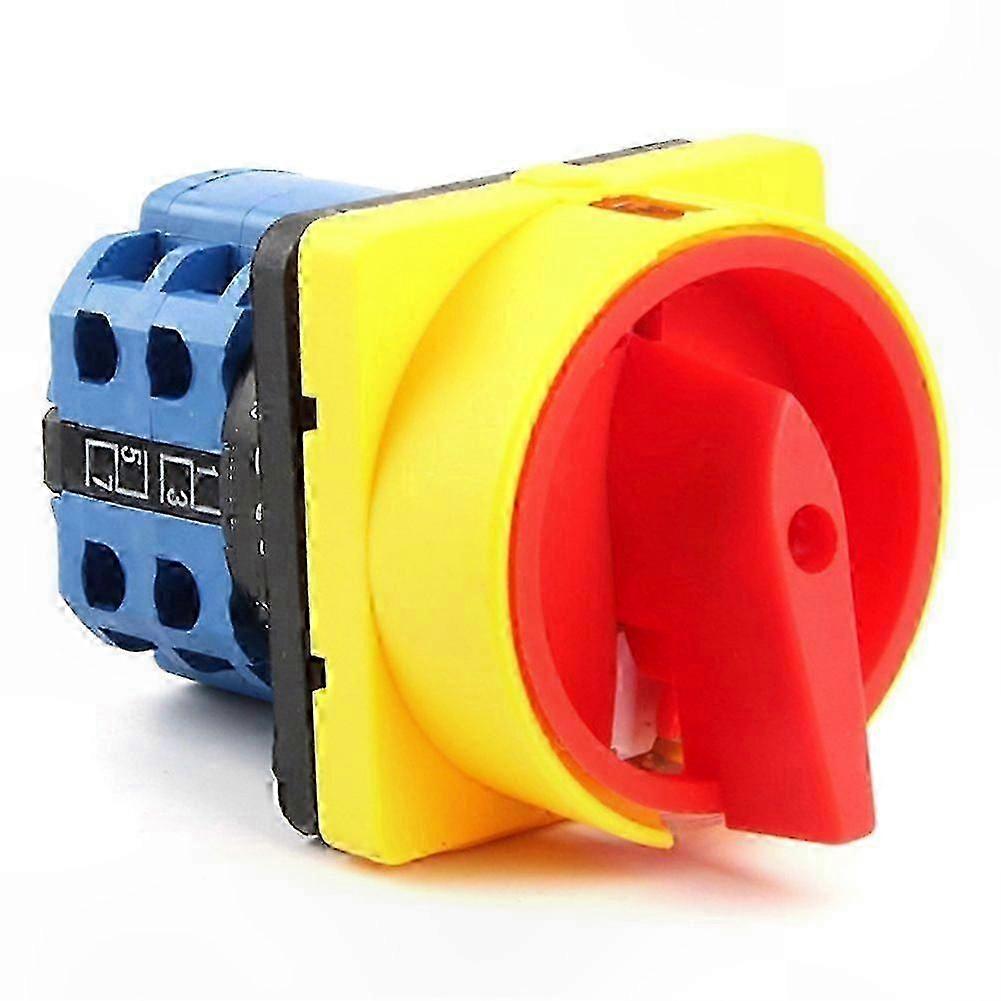 4-Pole 20A Disconnect Isolator Switch with Padlock, Rotary Cam Design, 48x48mm, LW26 Series