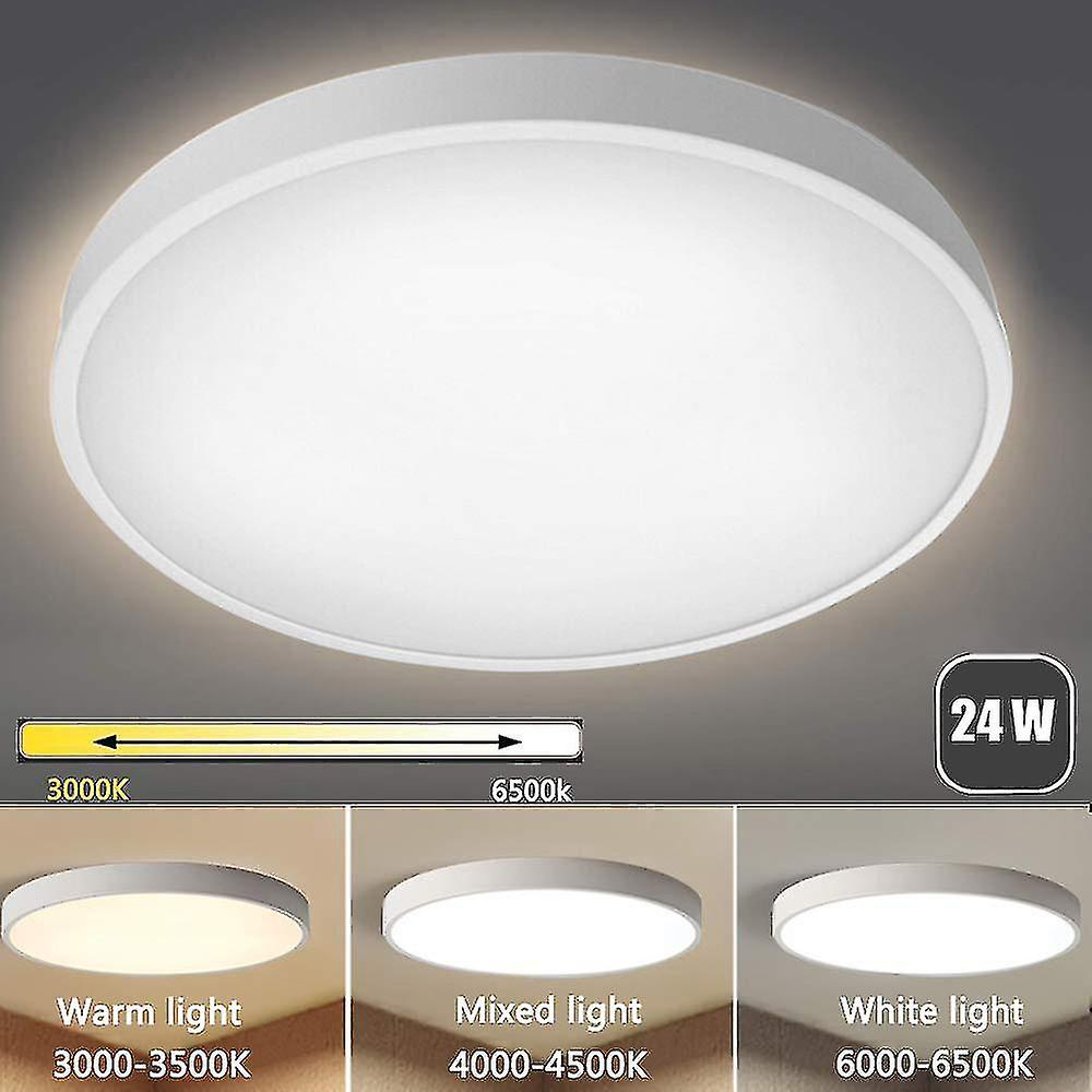 24w Round Panel Light, 3000-6500k Ceiling Lights