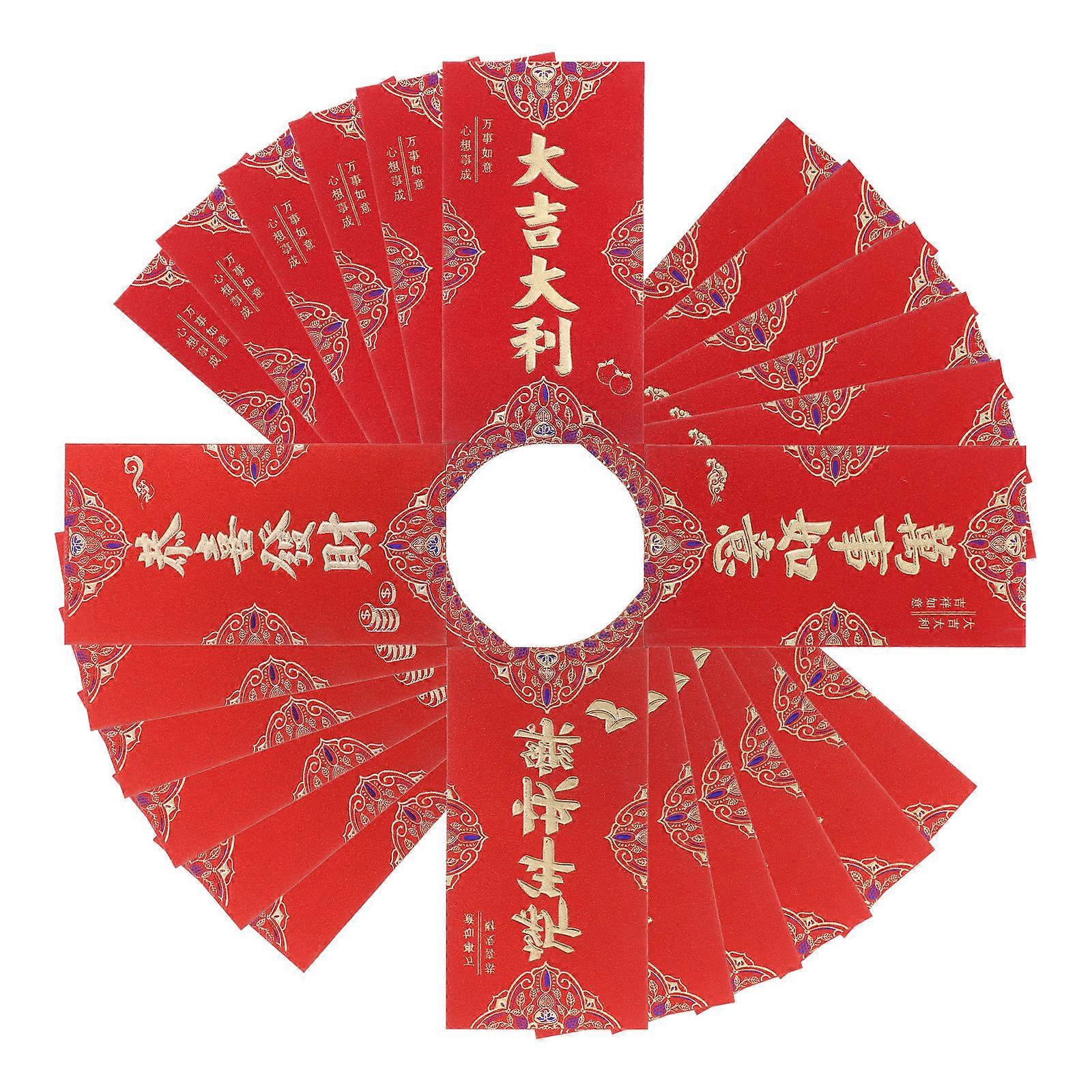 Chinese Red Envelopes Paper for Blessings 96Pcs Chinese Style Cash Packet