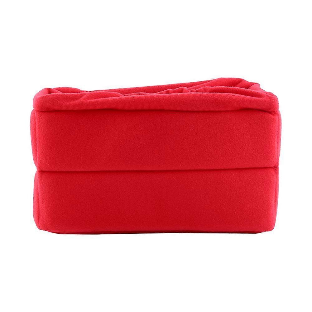 Velvet Protective Bag DSLR Camera Padded Foldable Partition Camera Insert Bag(Red)