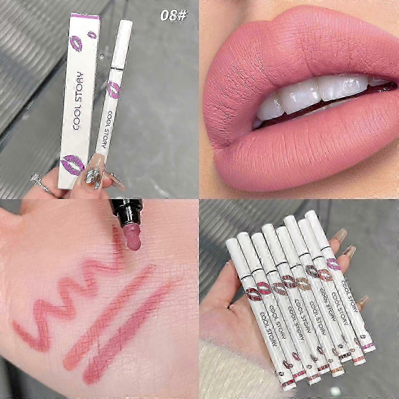 Dual-Function Lip Stain Pen Featuring Waterproof Longevity for All-Day 24-Hour Use
