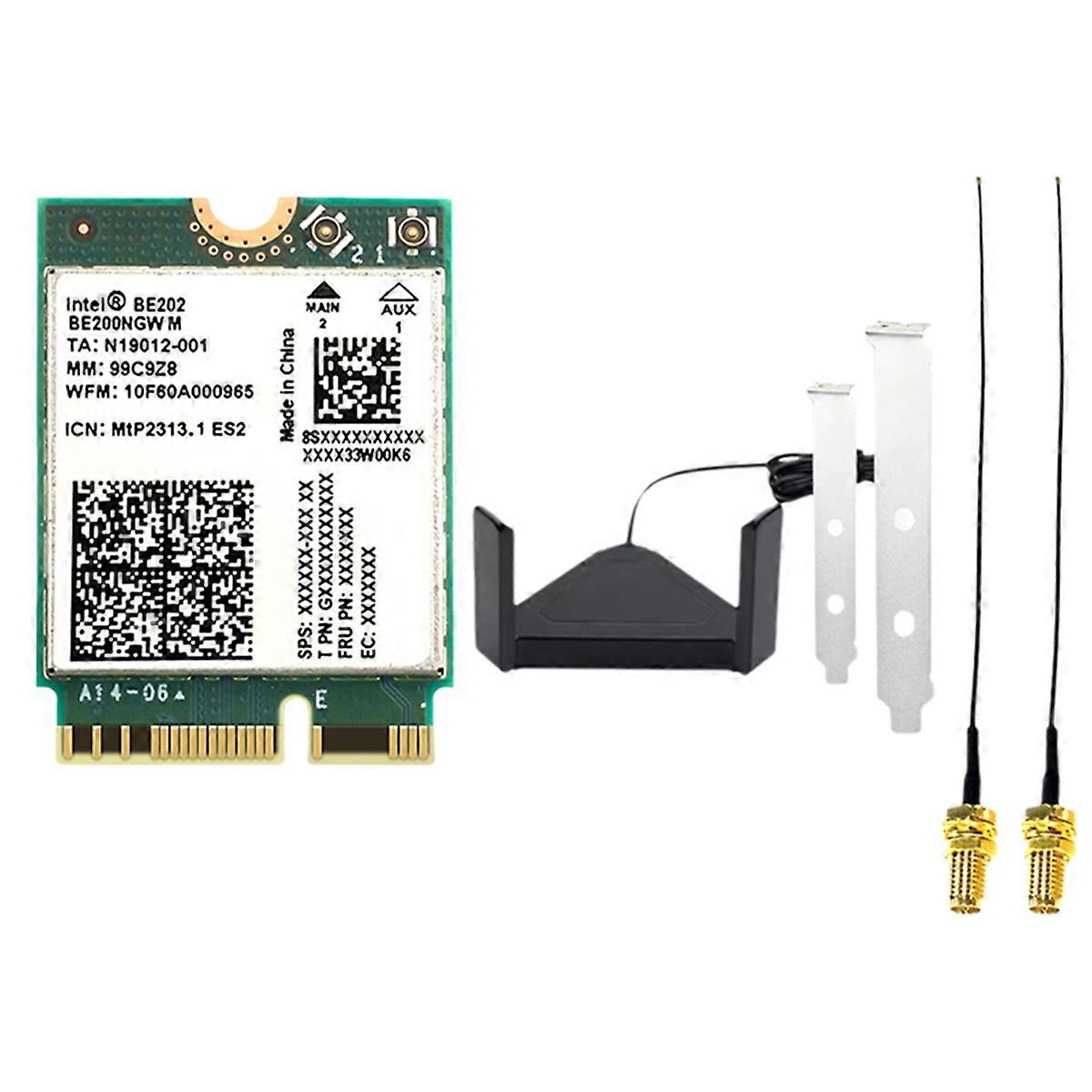 BE202 WiFi7 Card +Magnetic Antenna Gigabit Wireless WiFi Network Card