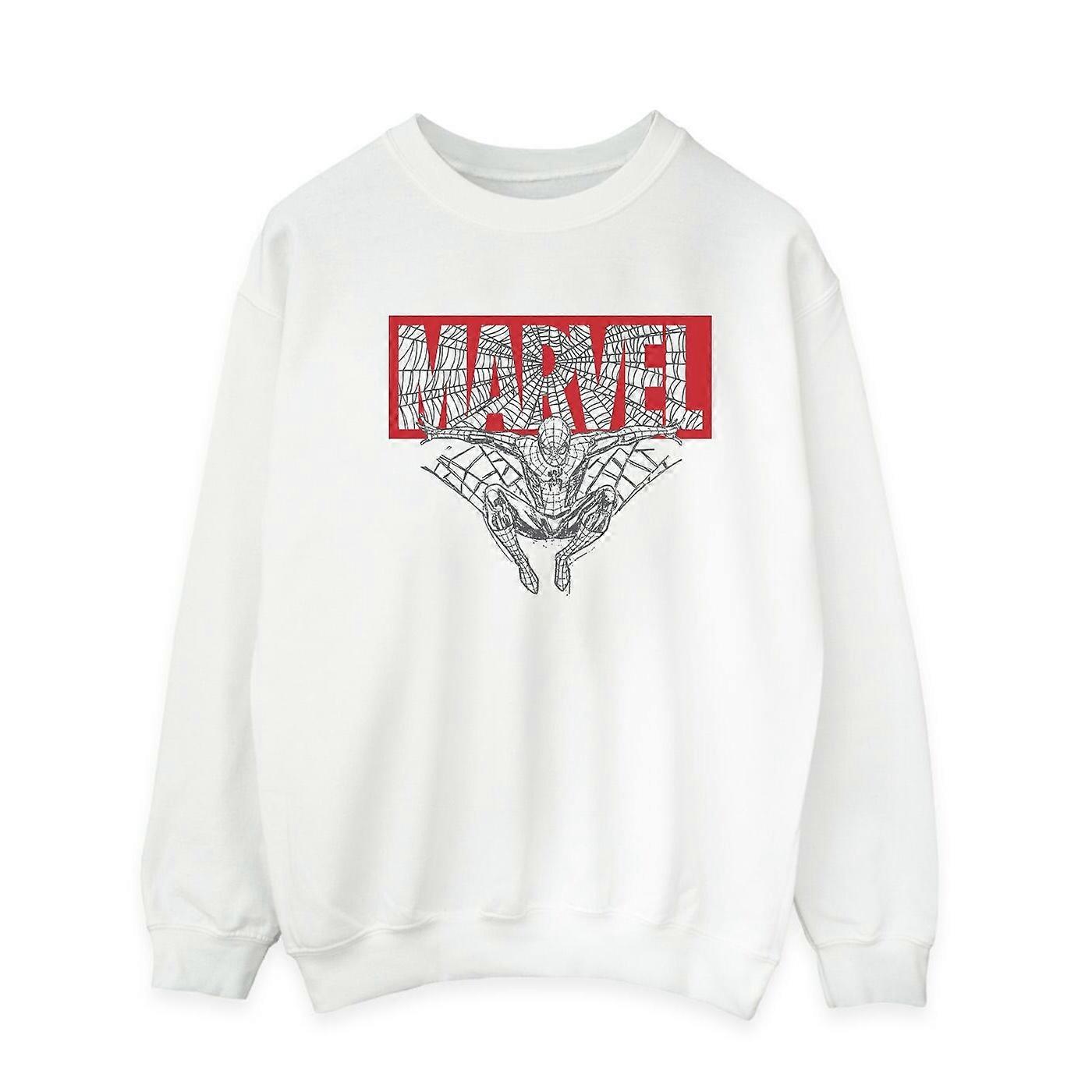 Marvel Herren Spider Man Logo Rotes Sweatshirt