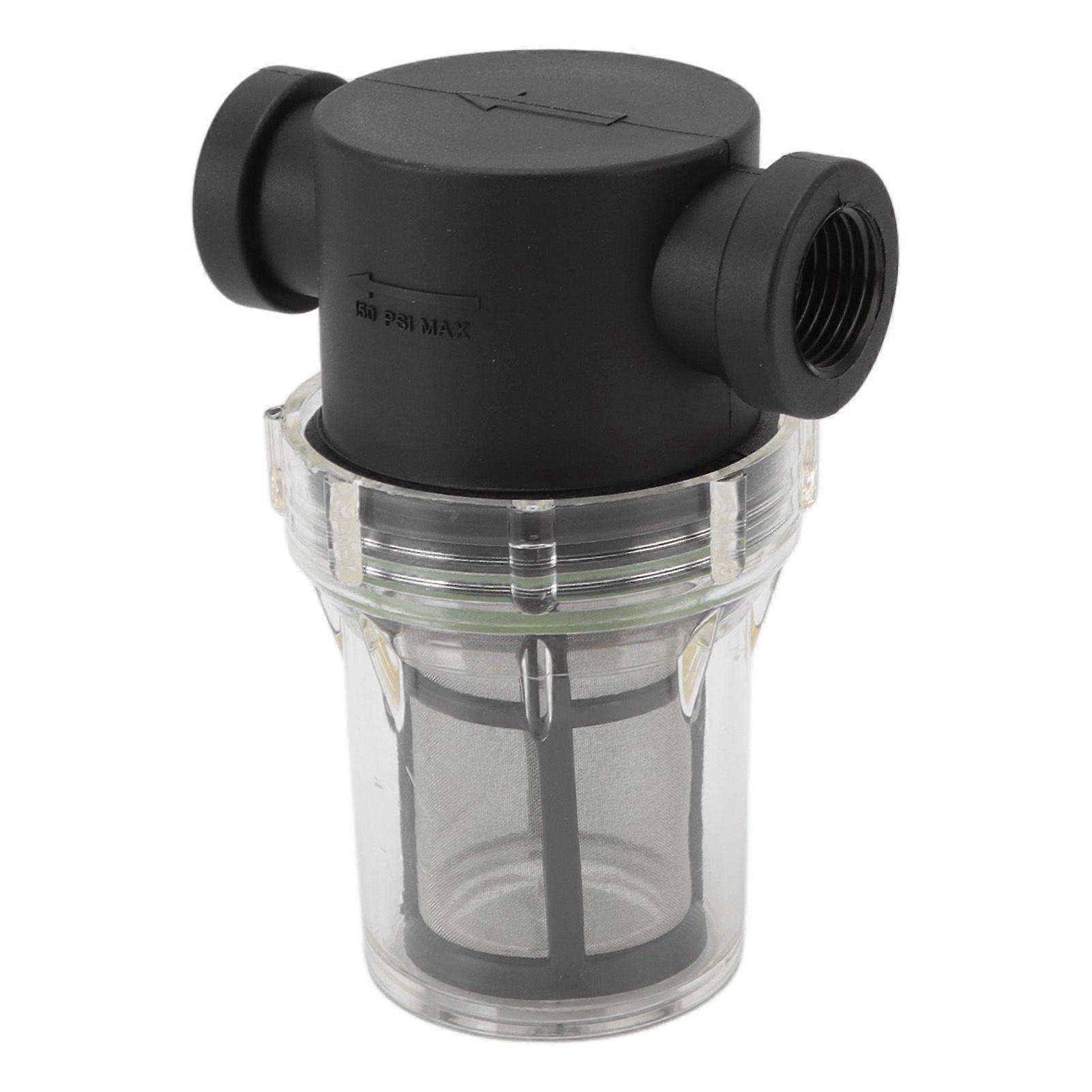 Hose Filter Plastic Sediment Impurity Garden Watering Prefilter For High Pressure Washer G1/2 100 Meshes