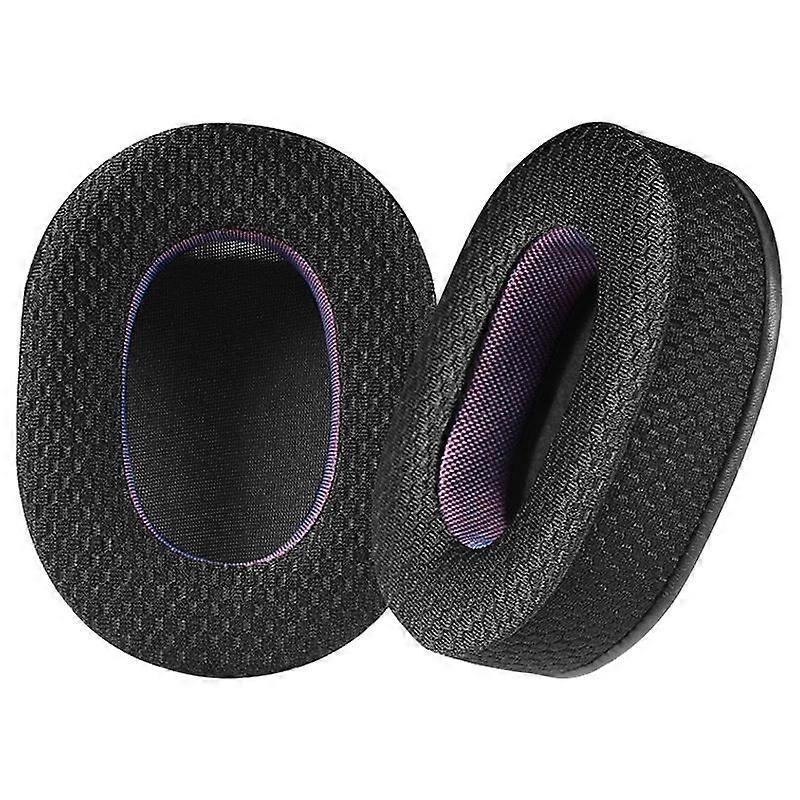 2pcs Earphone Replacement Earpads For Sony Mesh(Black Purple)