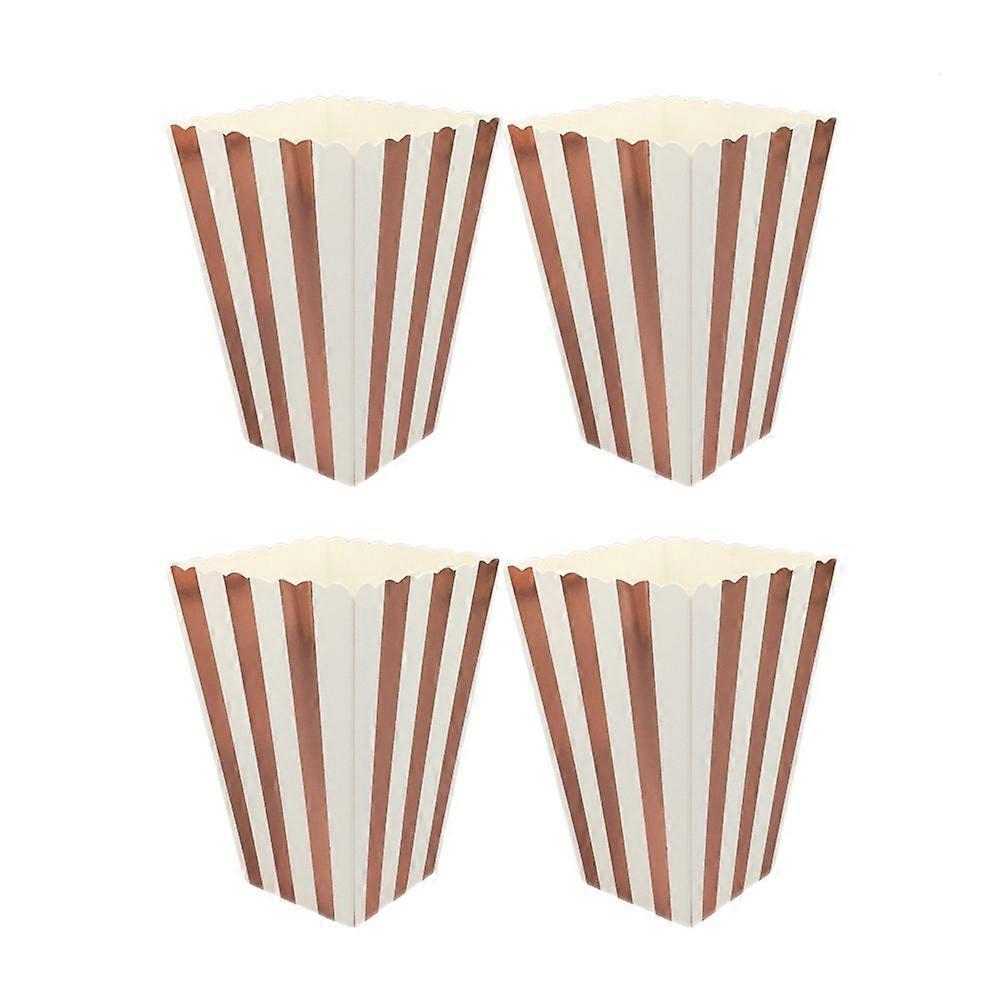Popcorn Snack Box Vertical Stripe for Storage 48Pcs Paper Popcorn Boxes