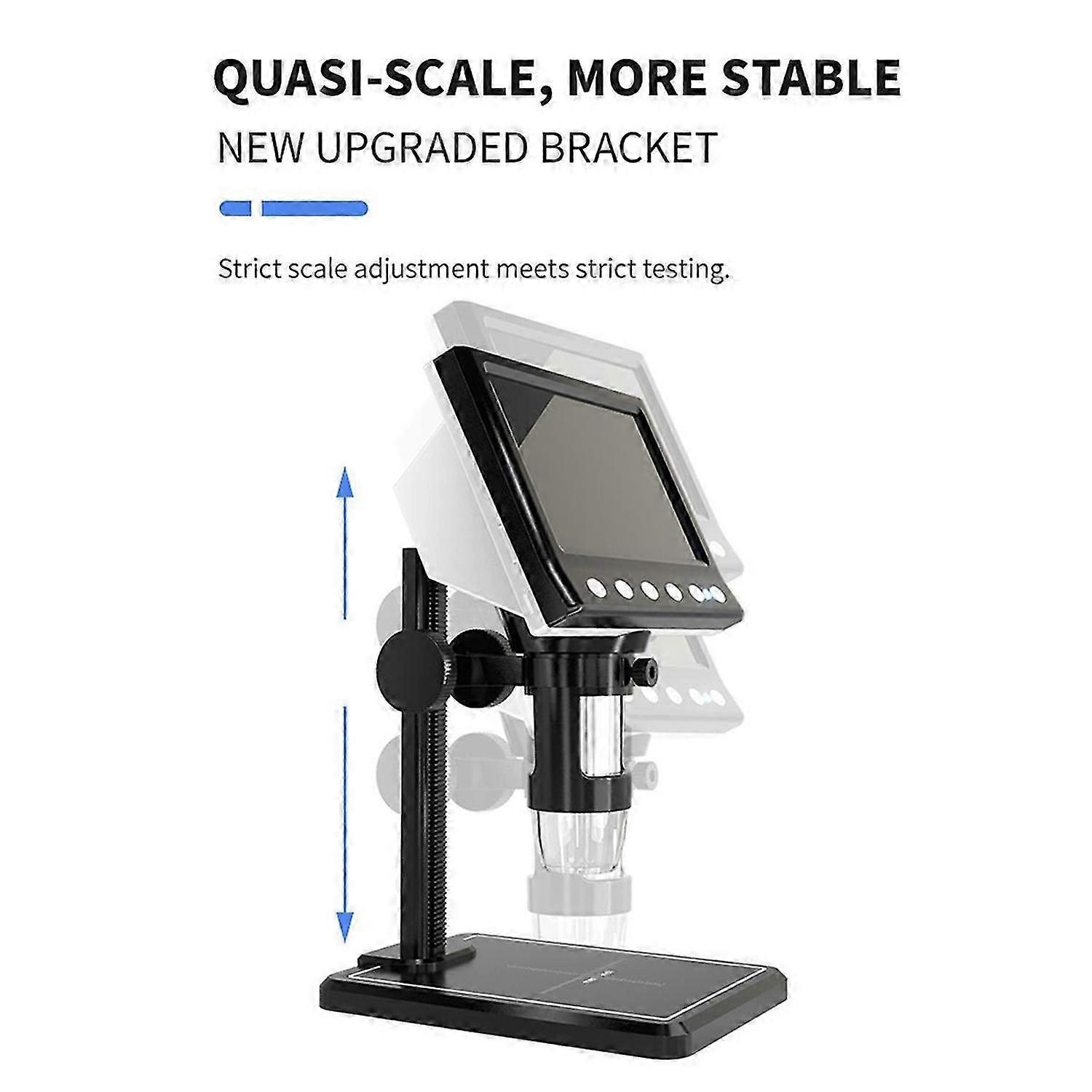 4.3 Inch Digital Microscope 1000X Coin Microscope 960P Video Microscope for Adults Welding with 8 LE