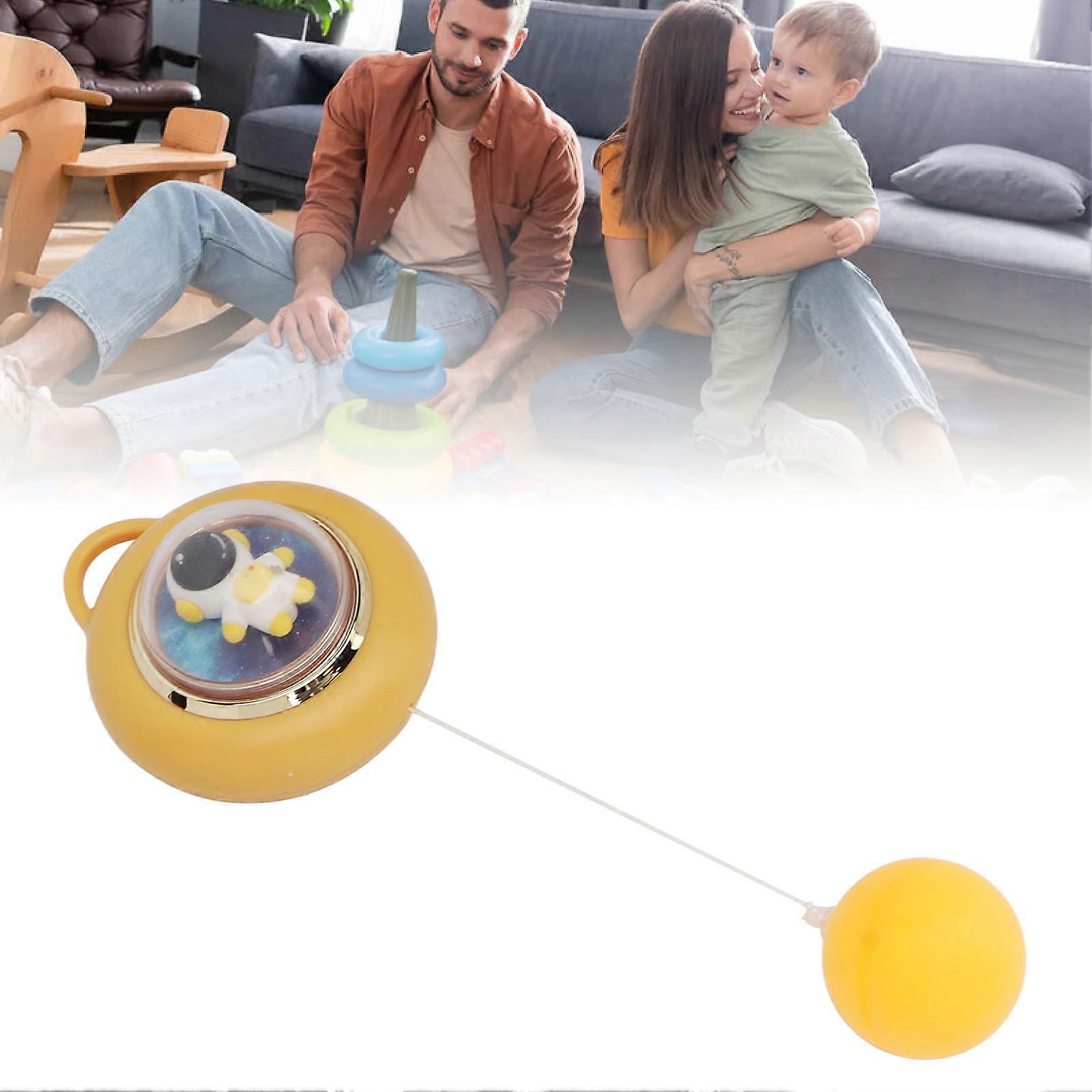 Yellow Table Tennis Trainer Set for Hand-Eye Coordination, 352g