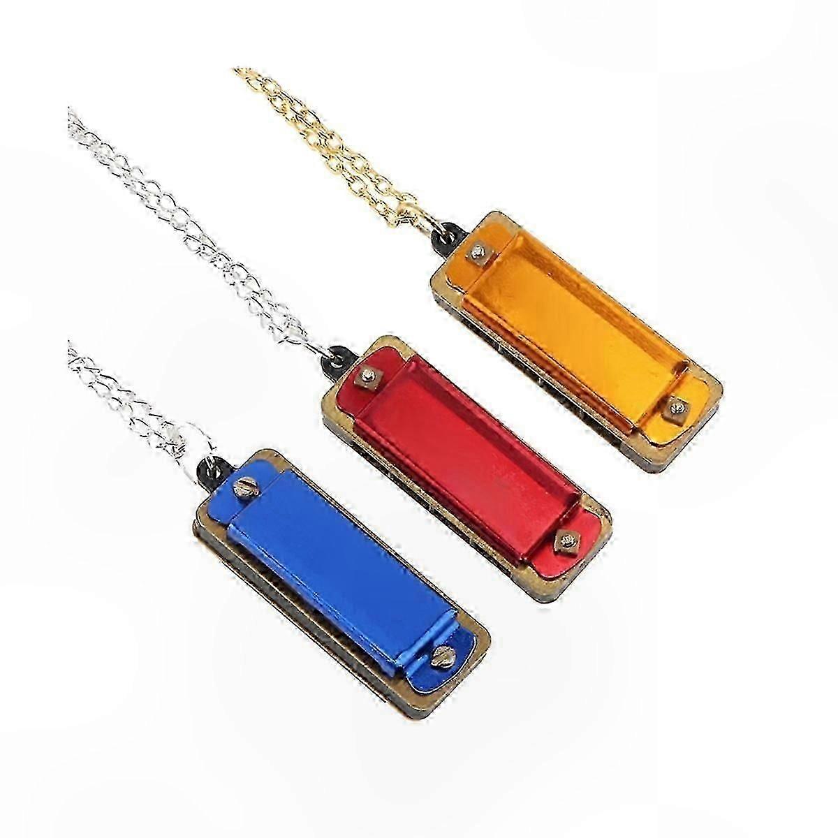 Set of 3 Mini Harmonicas in Key of C, 4-Hole 8-Tone Mouth Harp for Beginners and Kids