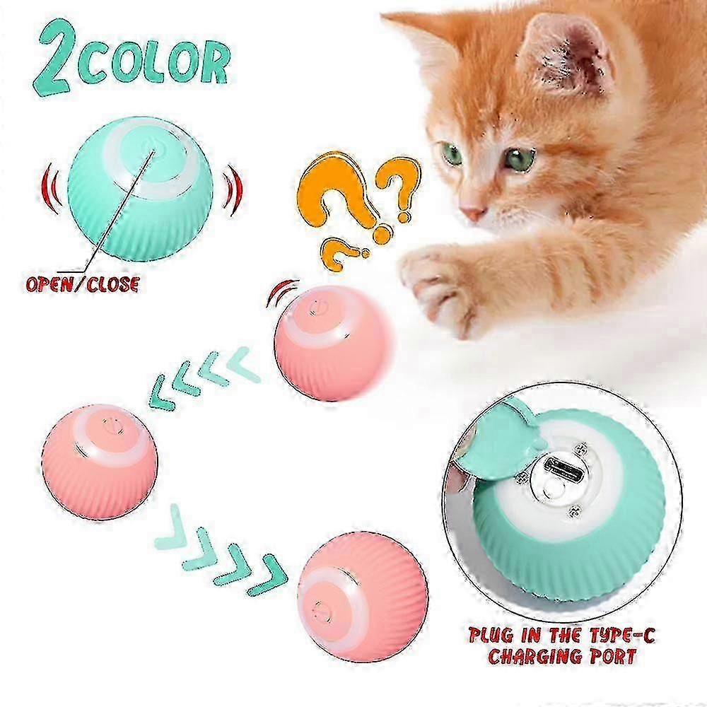 Smart Interactive Cat Toy Ball, Usb Rechargeable Automatic Rolling Ball, Stimulate Cats Fun - Ja