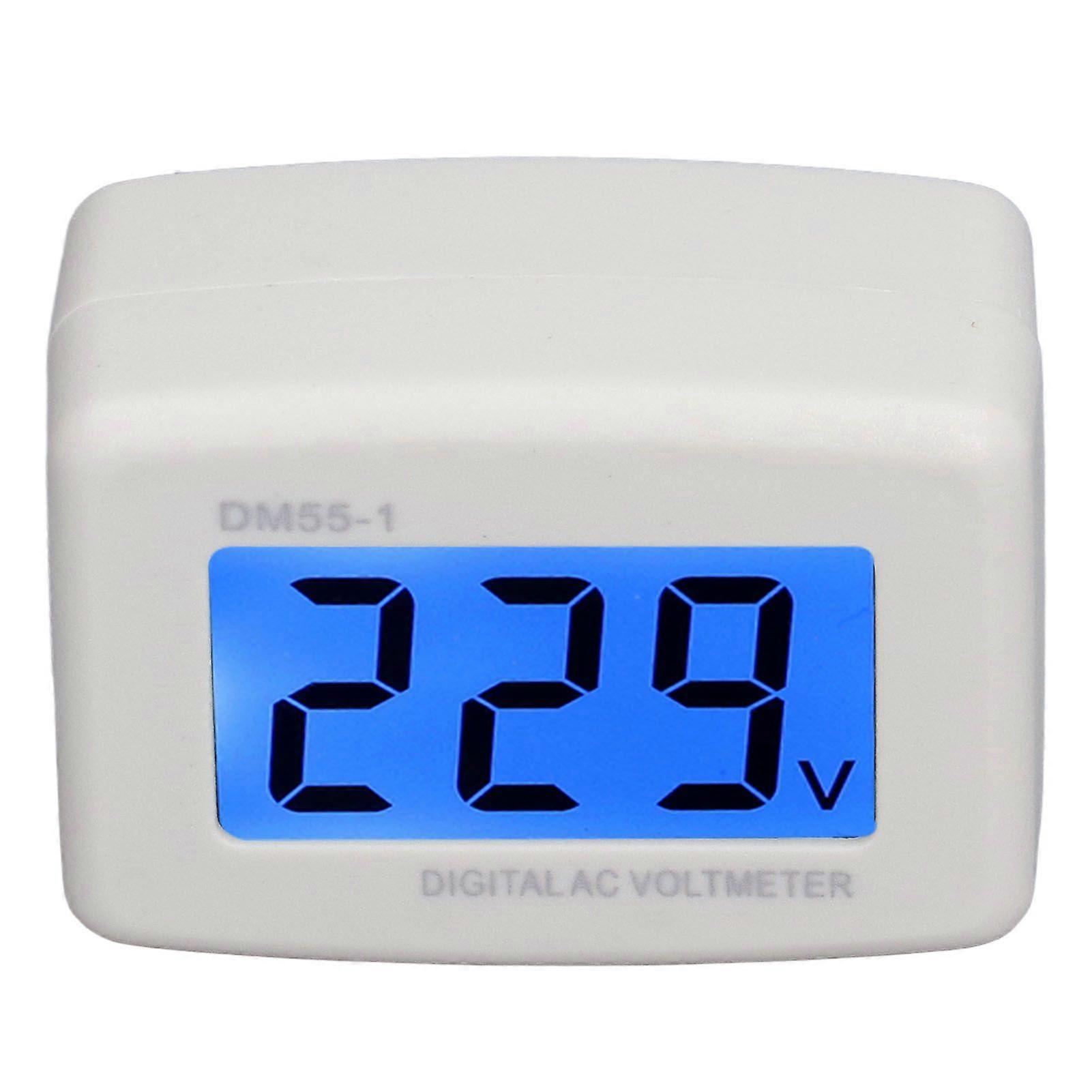 DM551 Digital Voltmeter Easy to Read LCD Digital Voltage Measuring Monitor for Home