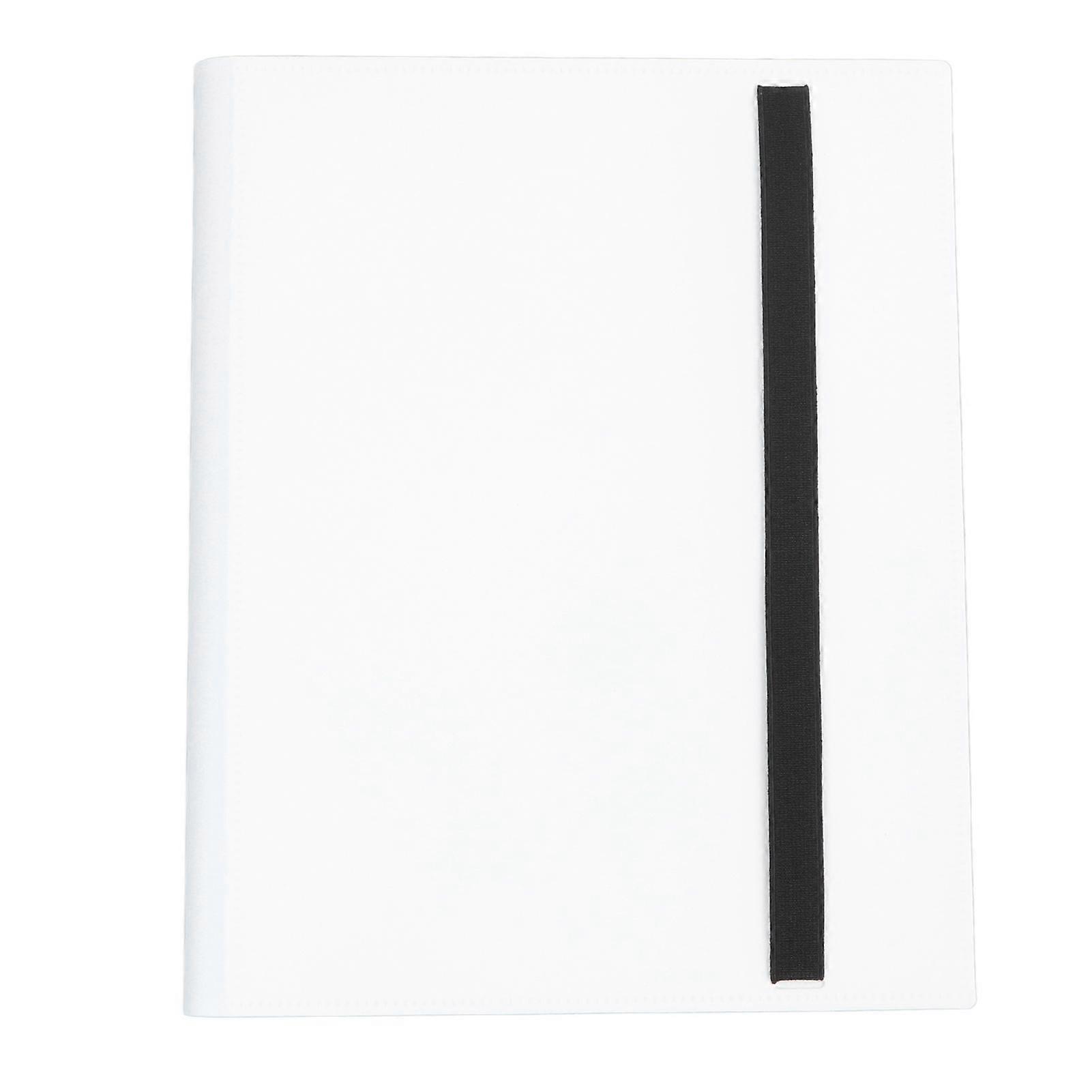9 Pocket Trading Card Binder Multipurpose Waterproof Portable Game Card Storage Book for Home Travel White