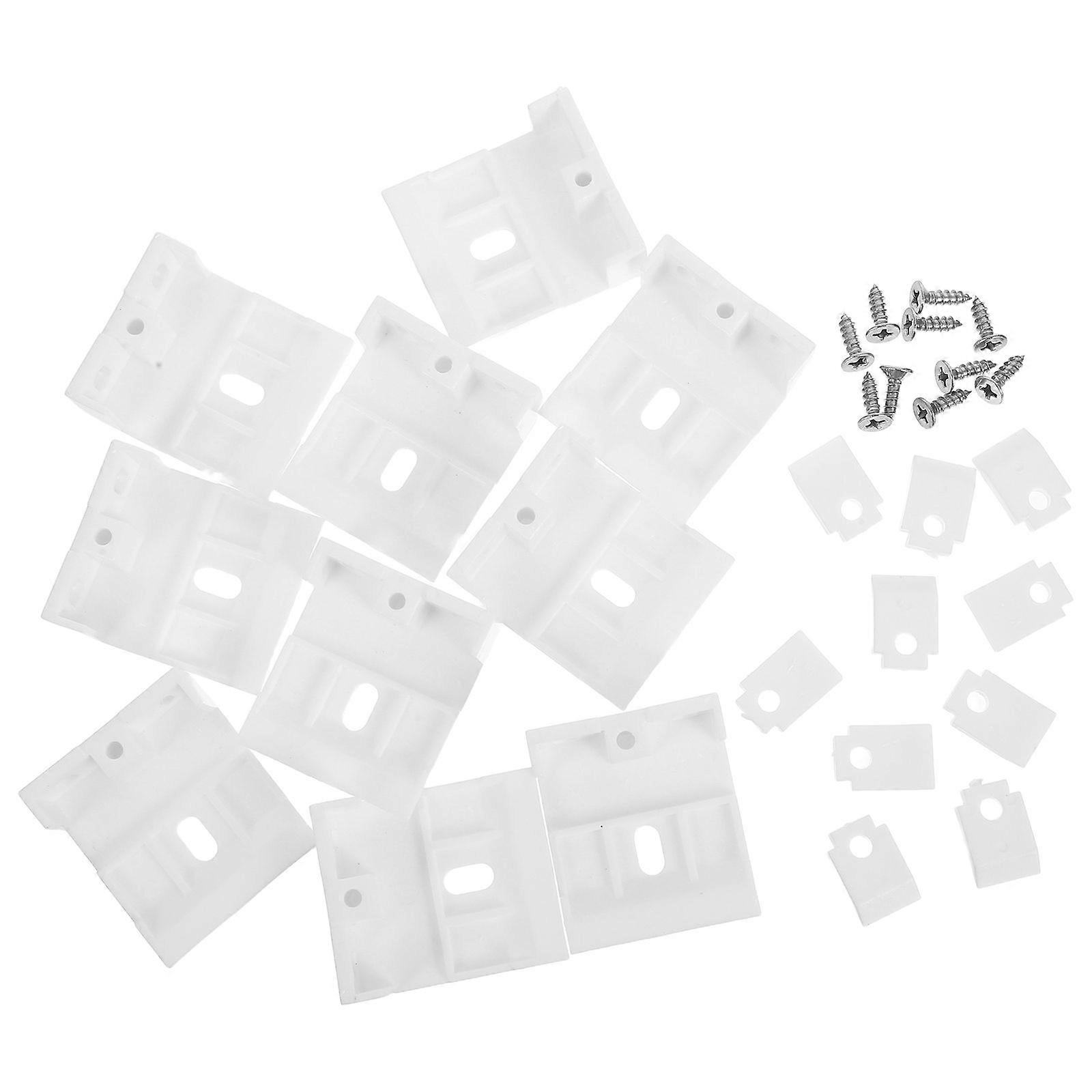 10pcs Mount Bracket Holder for Pleated and Cellular Shades Support Bracket Clip for Wide Beam Folding Blinds Load-Bearing Support Frame