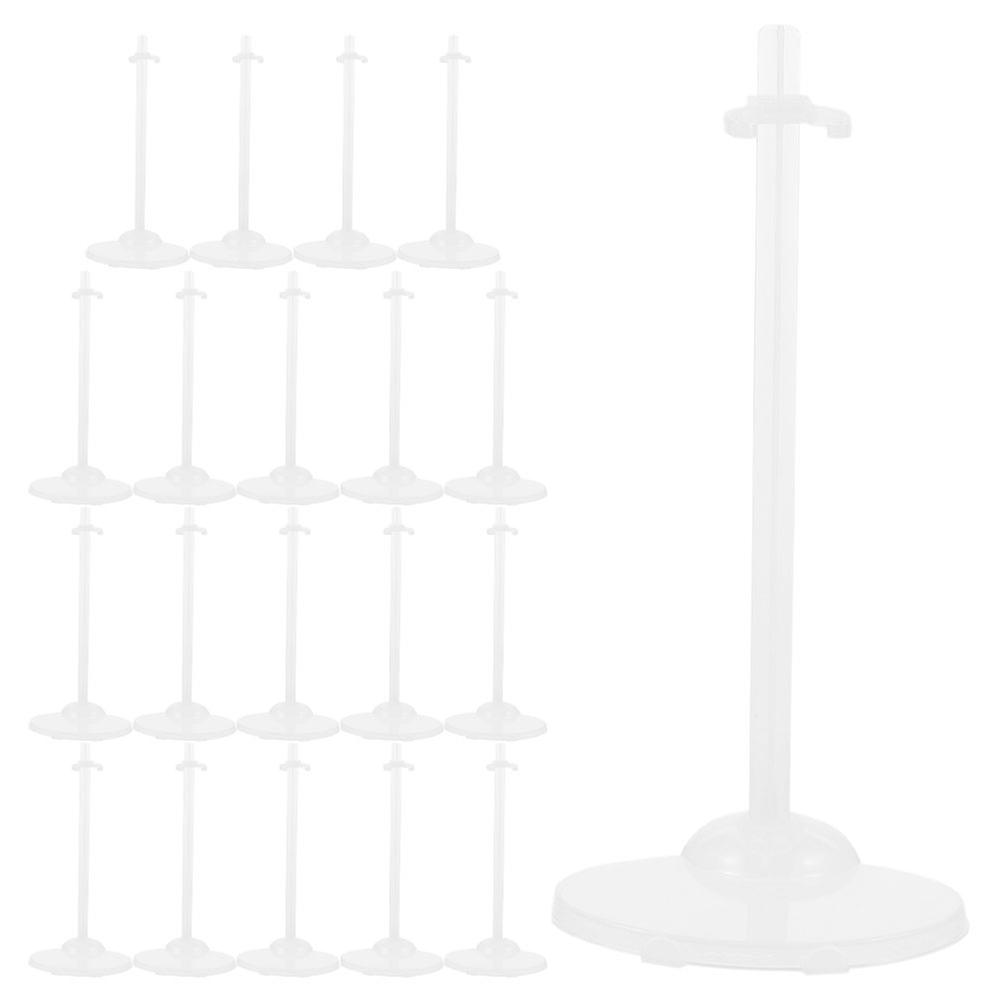 Plastic Action Figure Holder for 100Pcs Transparent Doll Display Stand