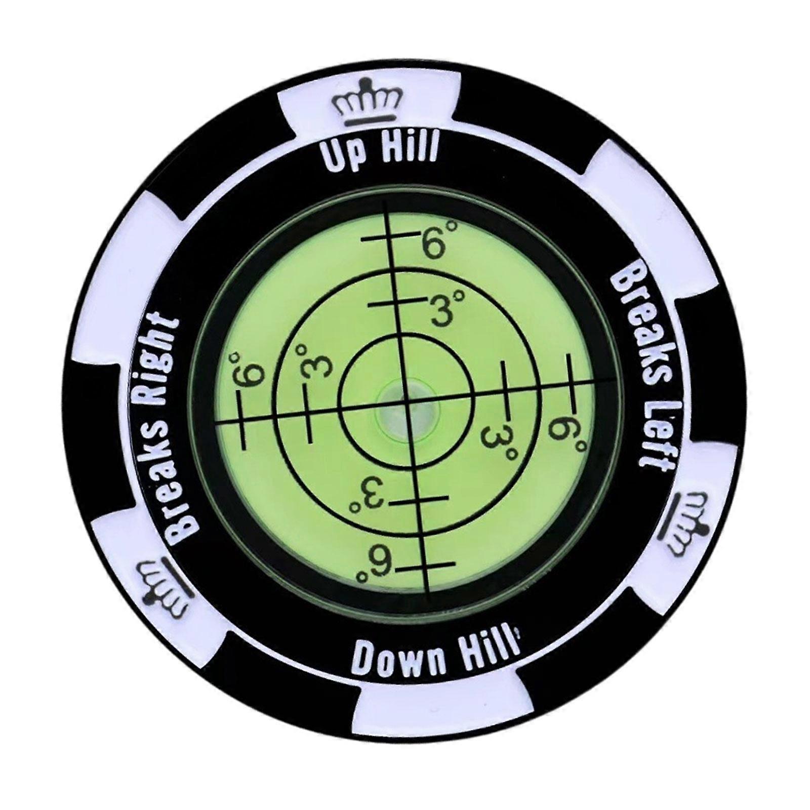 Golf Ball Marker Round Bubble Level High Precisions Golf Putting Green Reader black