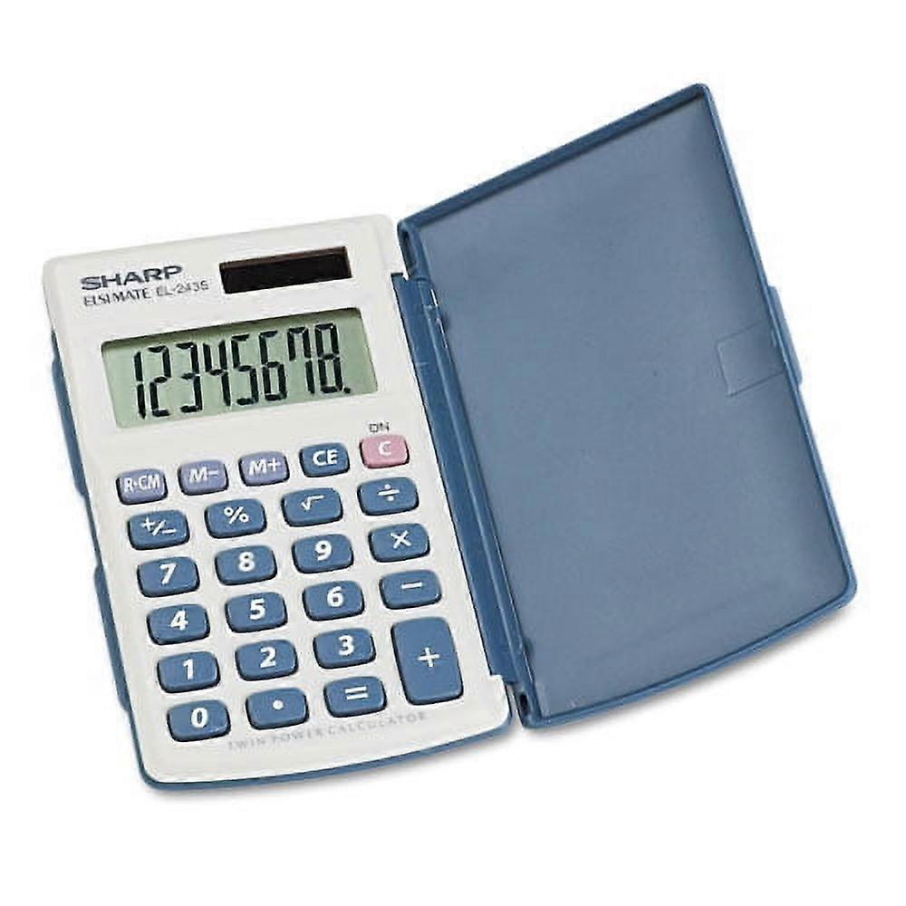 "El-243sb Solar Pocket Calculator, 8-Digit Lcd | Bundle of 2 Each"