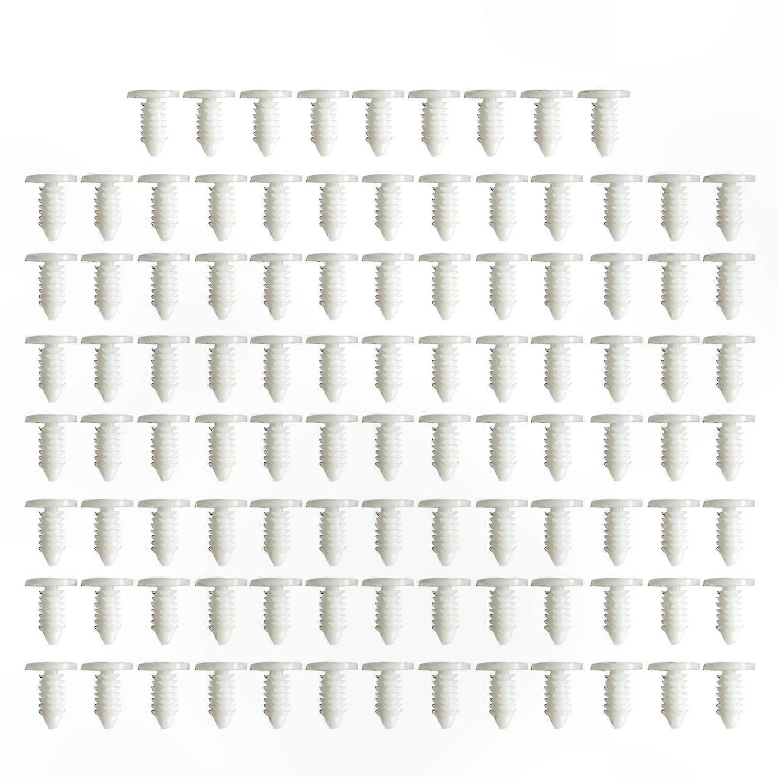 100 Pcs Tree-Shape Rivets Push Pins, Honeycomb Bed Retaining Fasteners, Plastic Hole Hood Pressure Pins
