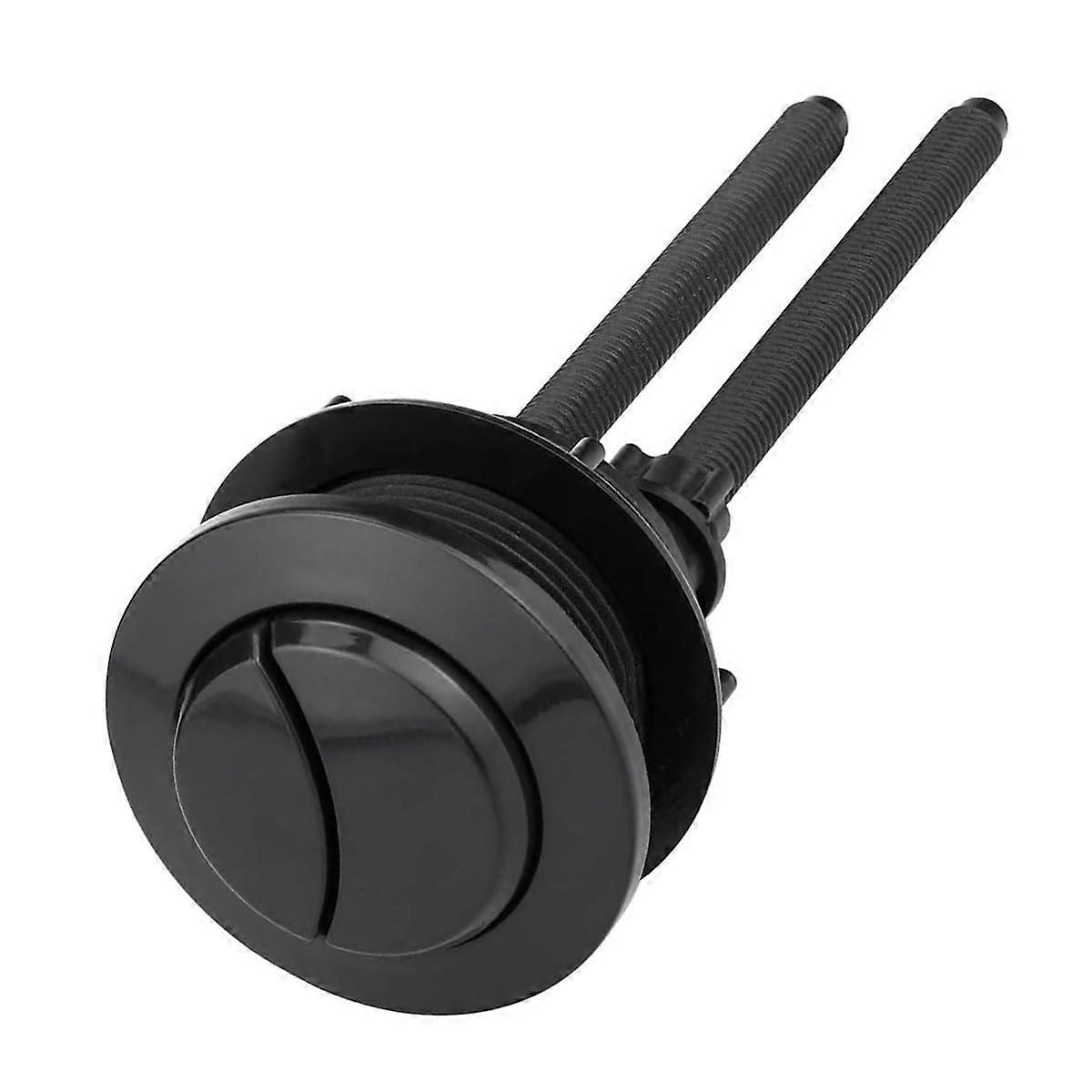 Toilet Flush Button 1Piece Black Dual Flush Button Round Head Fits 3746mm Hole For Toilet Water Tank