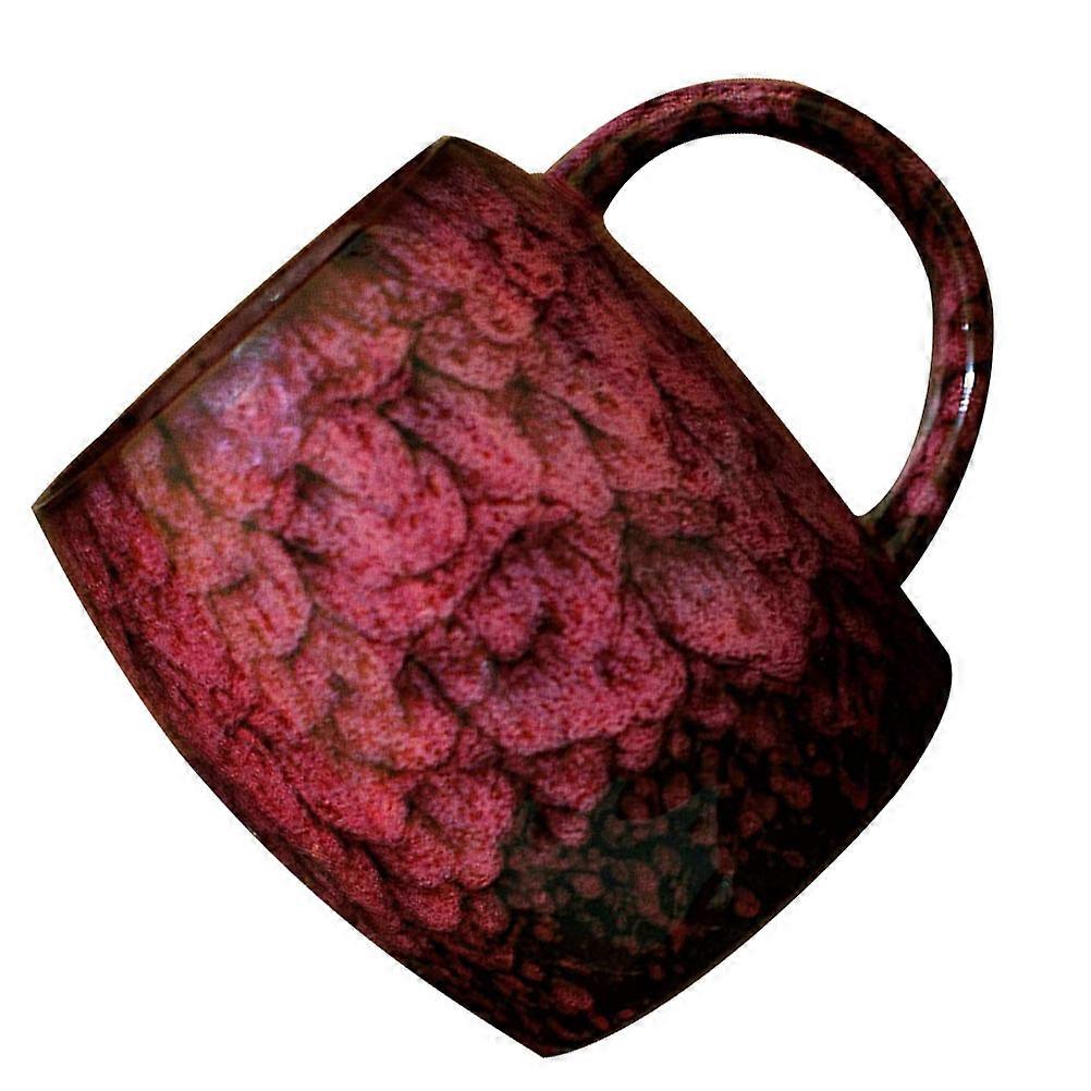 Practical Ceramic Mug 2Pcs Delicate Pattern Drinking Cup Designed For Cafe Use Red Hot And Cold Beverage Function