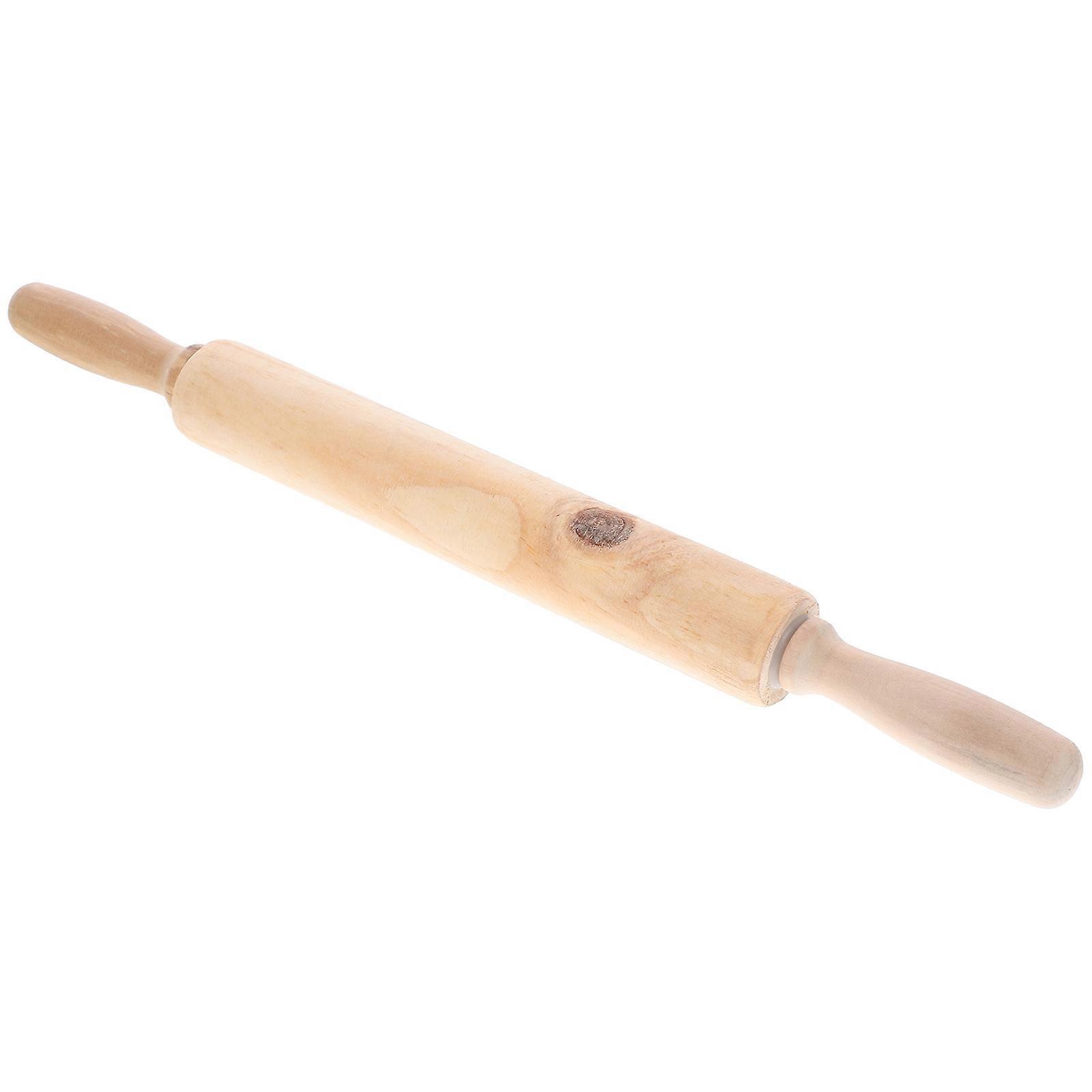 Rolling Pin Kitchen Tools 5Pcs Wooden Nonstick Dough Roller For Baking Khaki Color Cylindrical Design