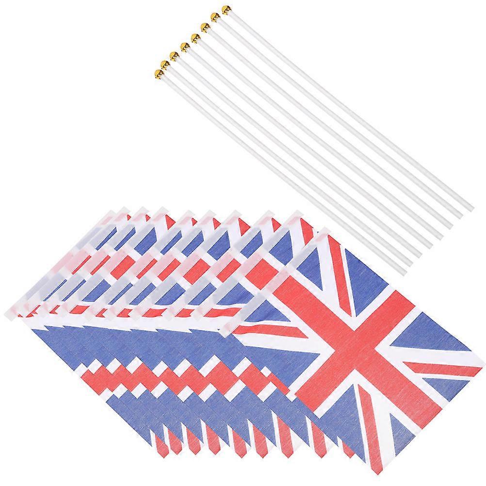 Party Decorations Uk Flags for Events 40Pcs Handheld Hand Flags
