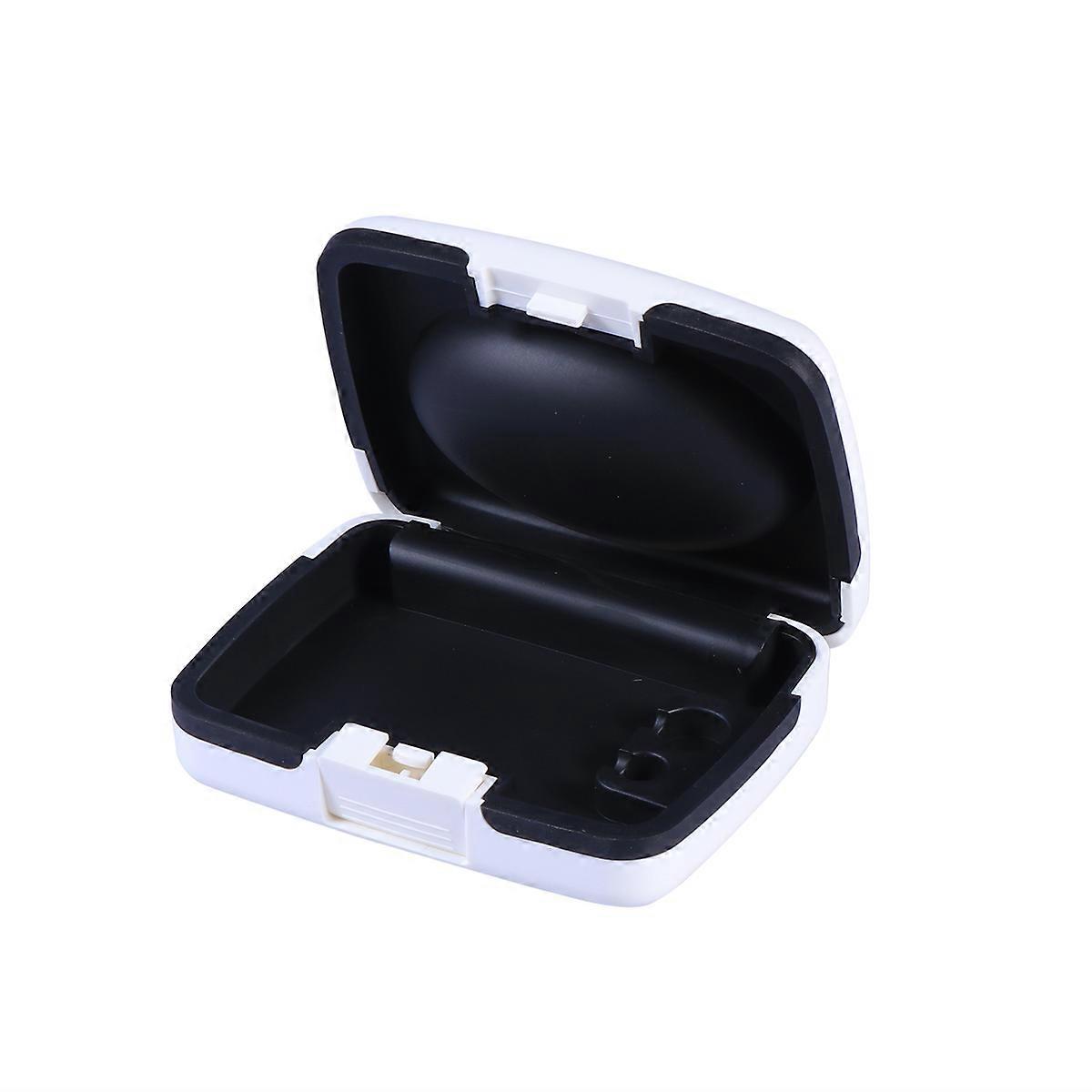 Hearing Aid Storaging Case Hard Protective Carry Case 2Pcs White