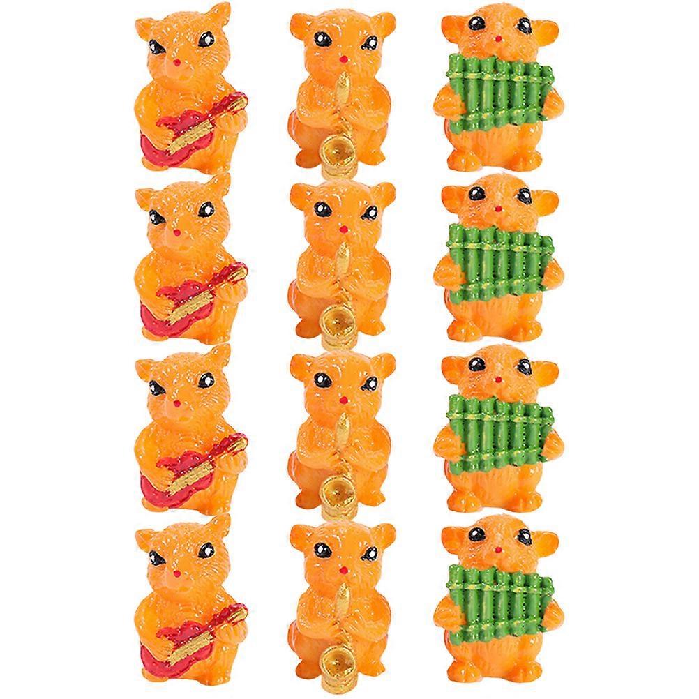 Miniature Bear Statues 60 Pcs Interesting Shape Ornaments For Home Office Balcony 3.5X2.1X1.5CM Decorative