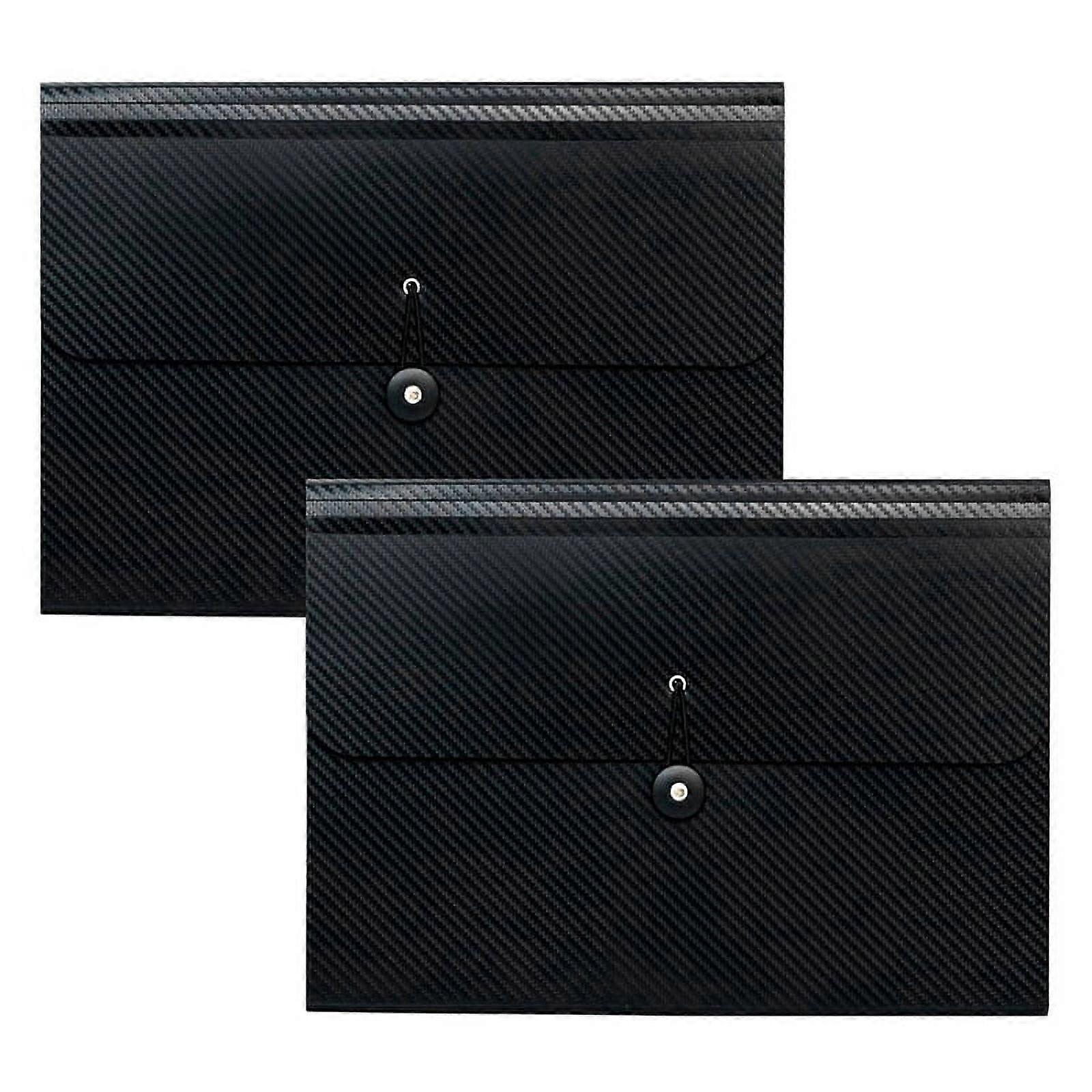 13 Pocket Expanding Folder Accordion Folder with Elastic Buckle Closure,A4 Paper File Organizer for School Office, 2PCS