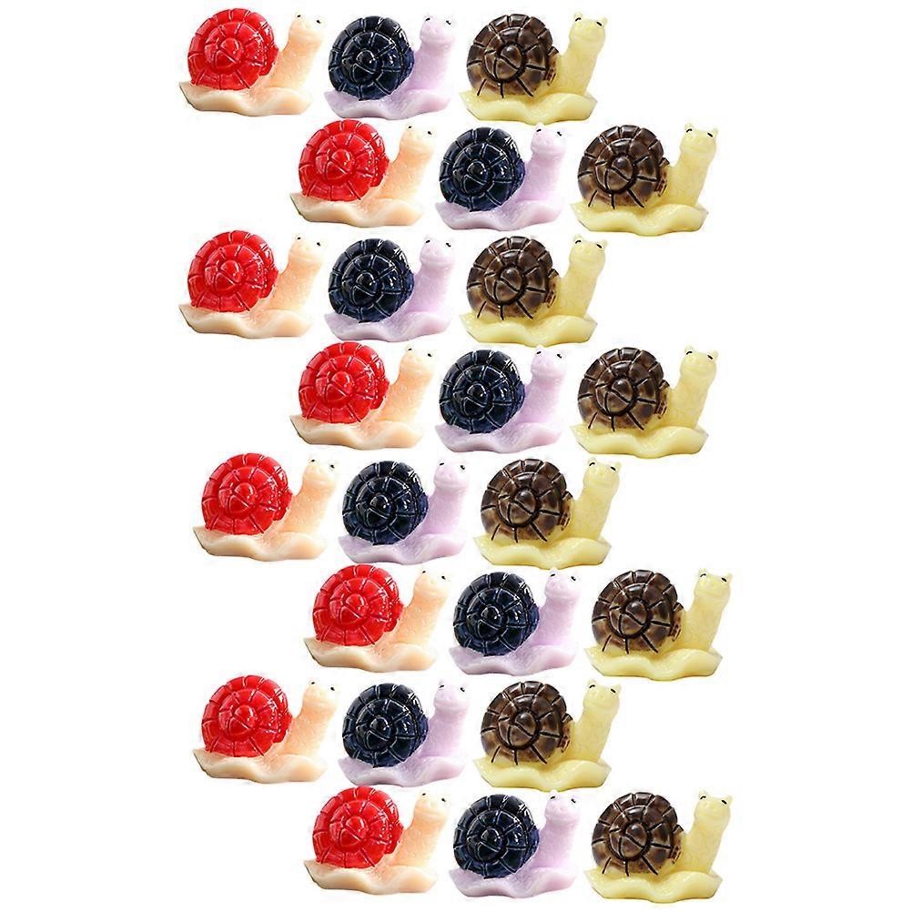 Mini Snail Resin Craft Model for Indoor Decor 96Pcs Assorted