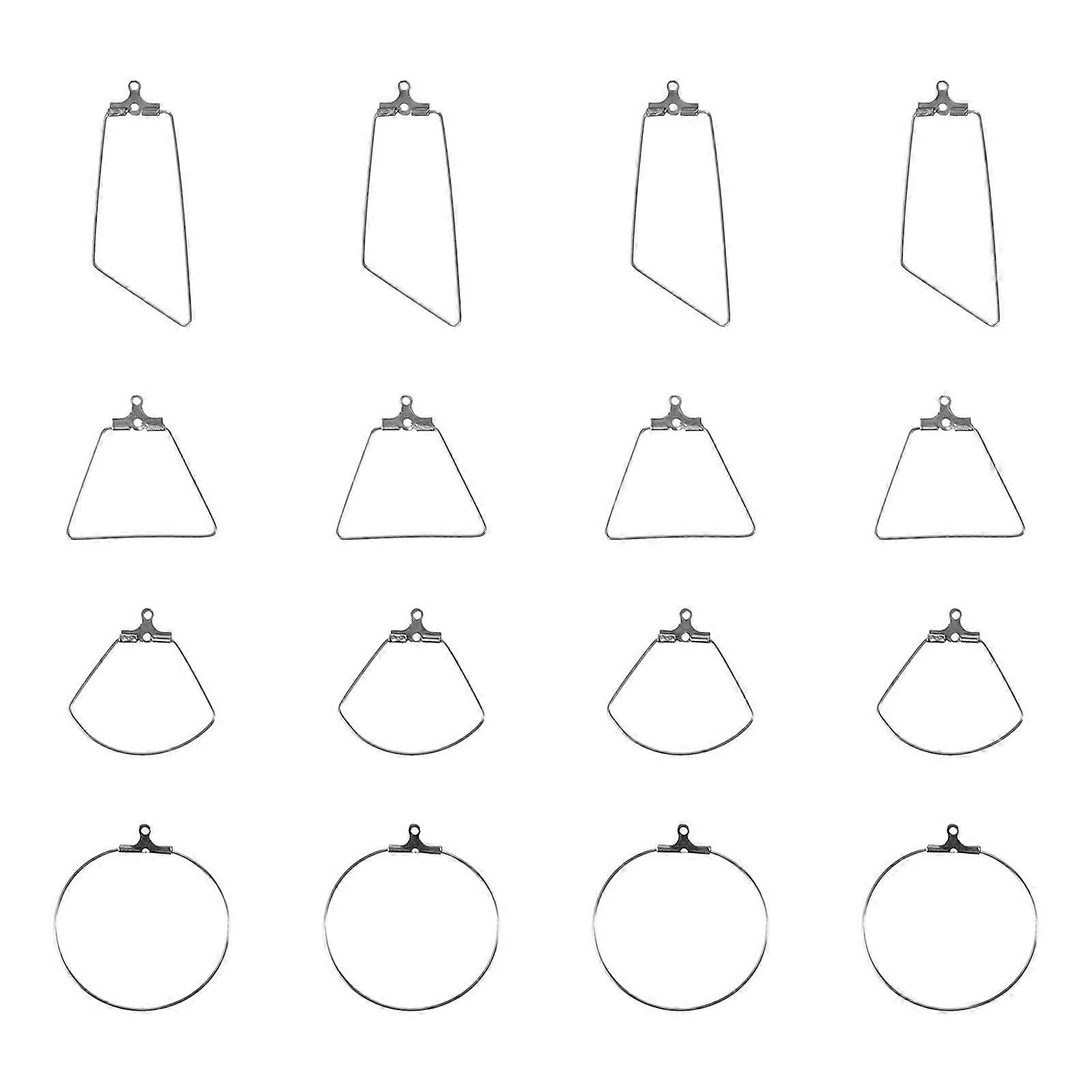 120Pcs Jewelry Earring Components for DIY Silver Pendants Set