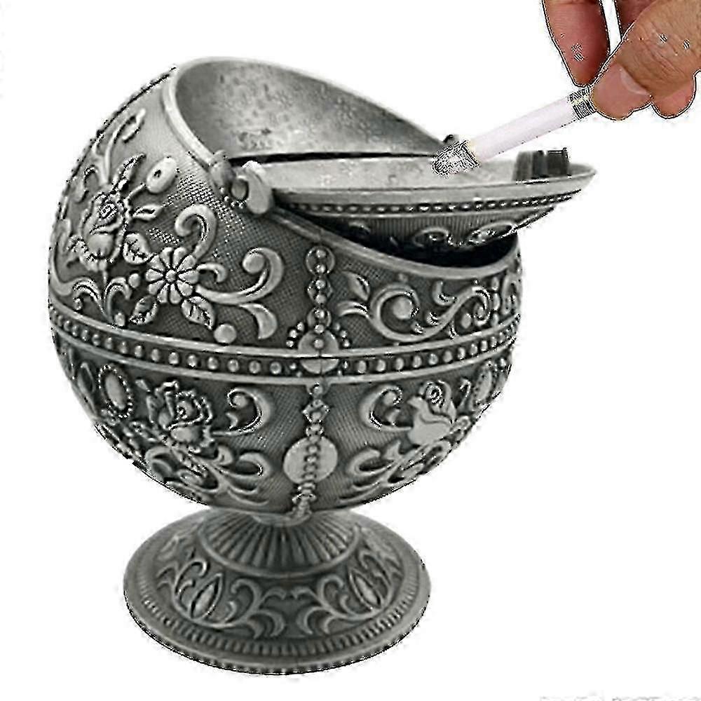 Retro Creativity Ashtray+lid For Ette Metal,portable