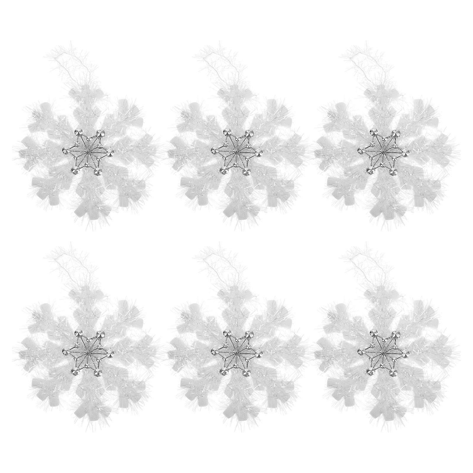 Holiday Tree Snowflakes White Snowflake Decorations for Party 24Pcs