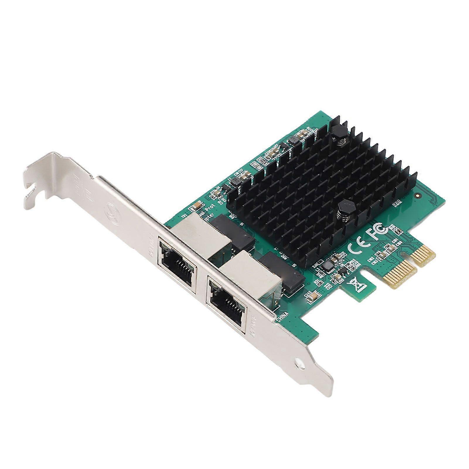 PCIe Gigabit Network Card Professional RTL8125B Dual Port 2.5G High Speed PCI Express Ethernet Adapter for Desktop PC
