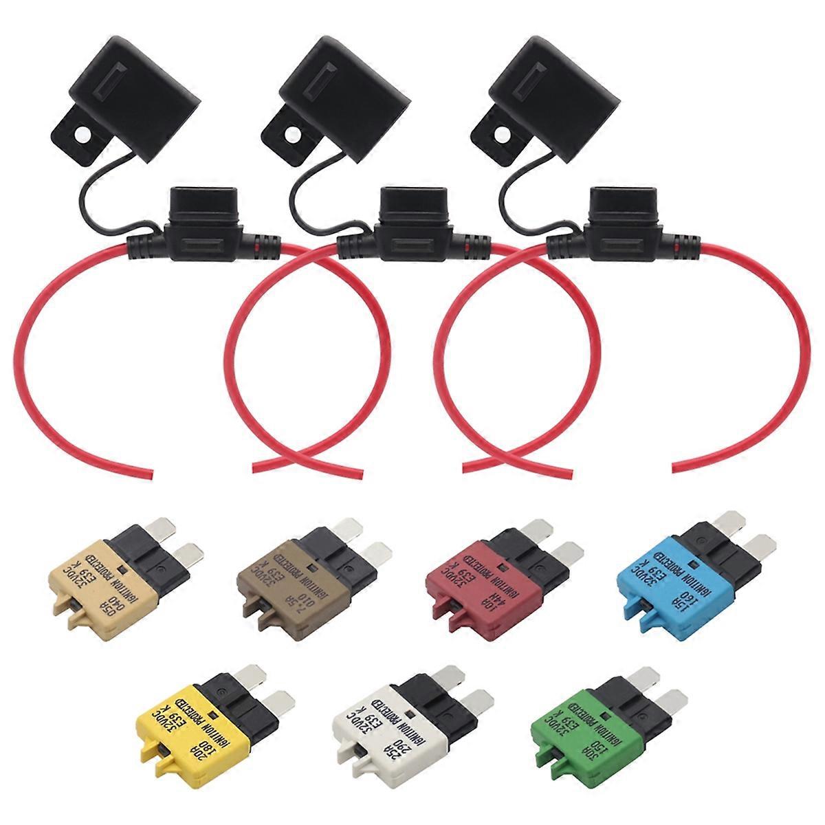 1SET Car Pack Circuit Breaker Blade Manual Reset Fuse for Marine Boat