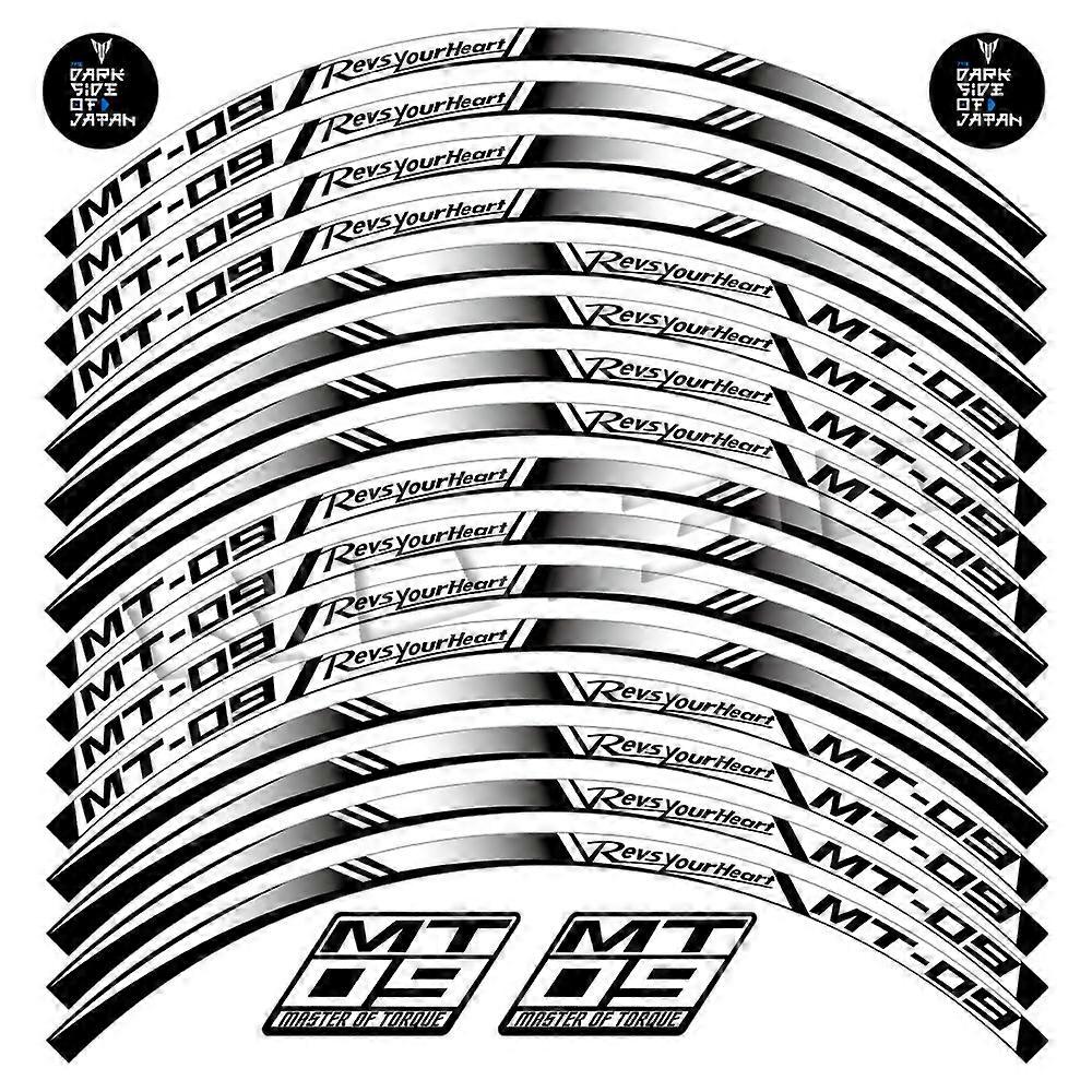 Adesivos para rodas de motocicleta aplicáveis, decalque, aro, listras refletivas, fita, acessórios à prova d'água para MT-09 MT09 MT 09 mt09