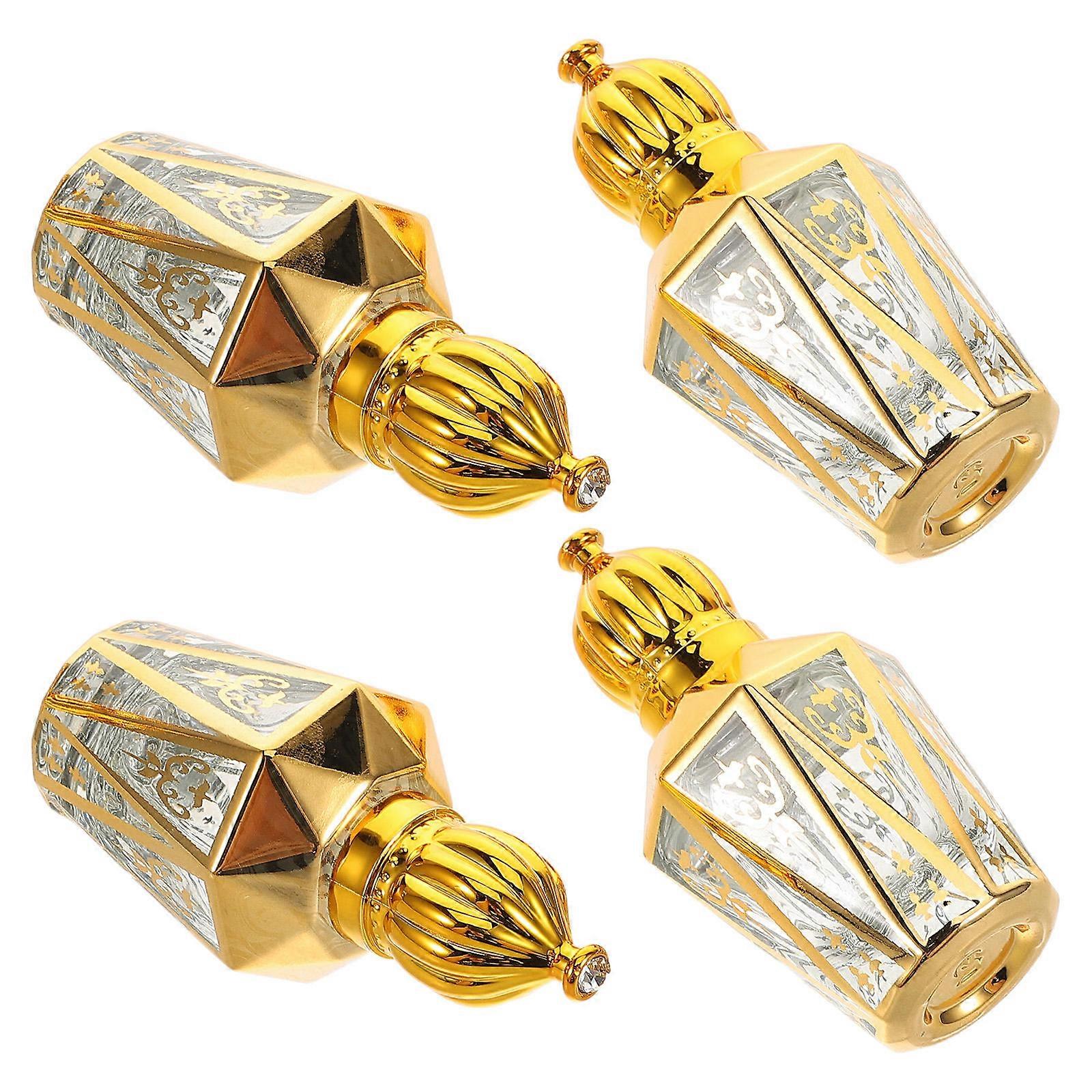 Glass Perfume Bottle Roll on Bottles for Daily Use Refillable 4Pcs Pack