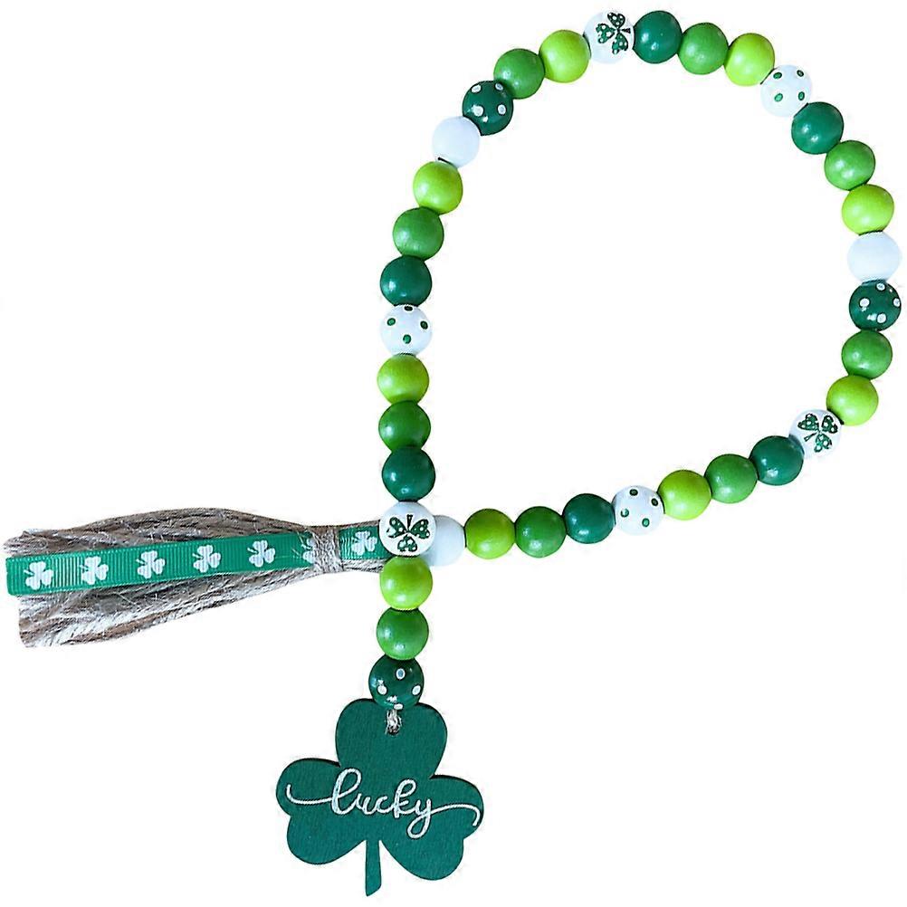 3Pcs Wooden Bead String Pendant St Patrick's Day Hanging Decoration Assorted Color Festival Atmosphere Enhancement
