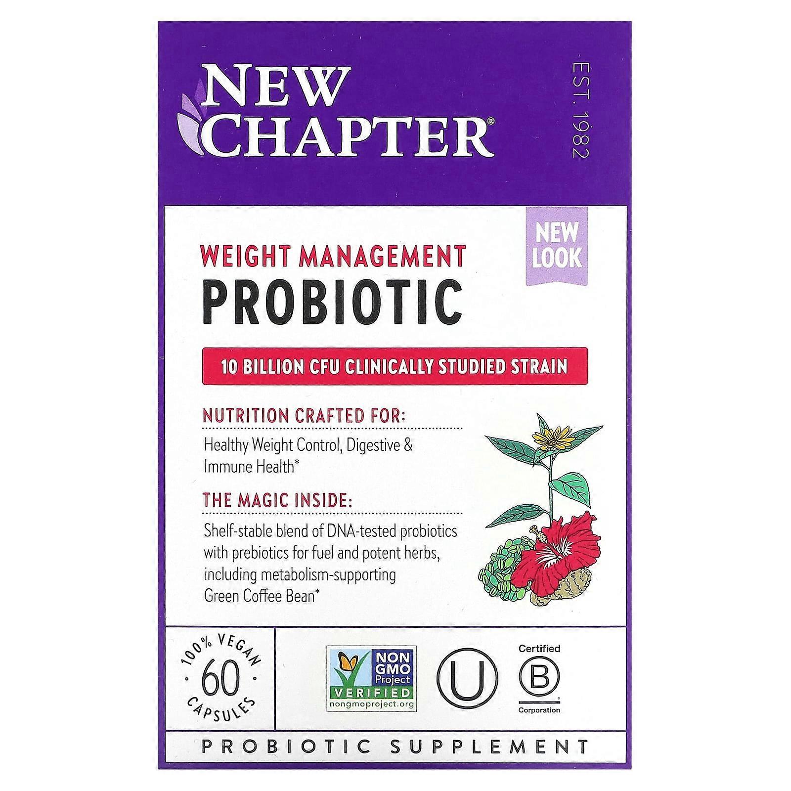 Weight Management Probiotic, 10 Billion CFU, 60 Vegan Capsules