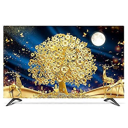 TV Cover WallMounted and Desktop Curved Screen Monitor Protector, Soft Fabric, 78Inch, Color K