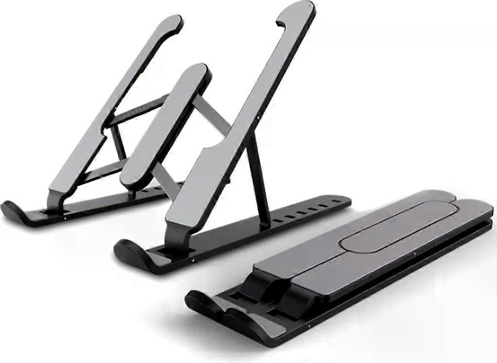 Notebook Stand Foldable Laptop Stand Height Adjustable Aluminum Adjustable Notebook Stand Laptop Holder Black