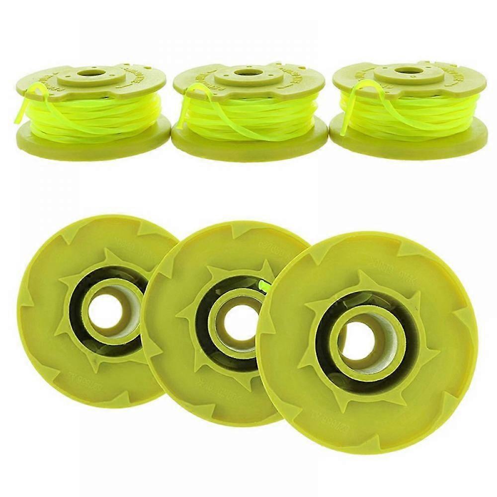 Ryobi Replacement Twisted 0.080 Auto Feed Line Spools 3 Pcs String Trimmer Edger AC80RL3